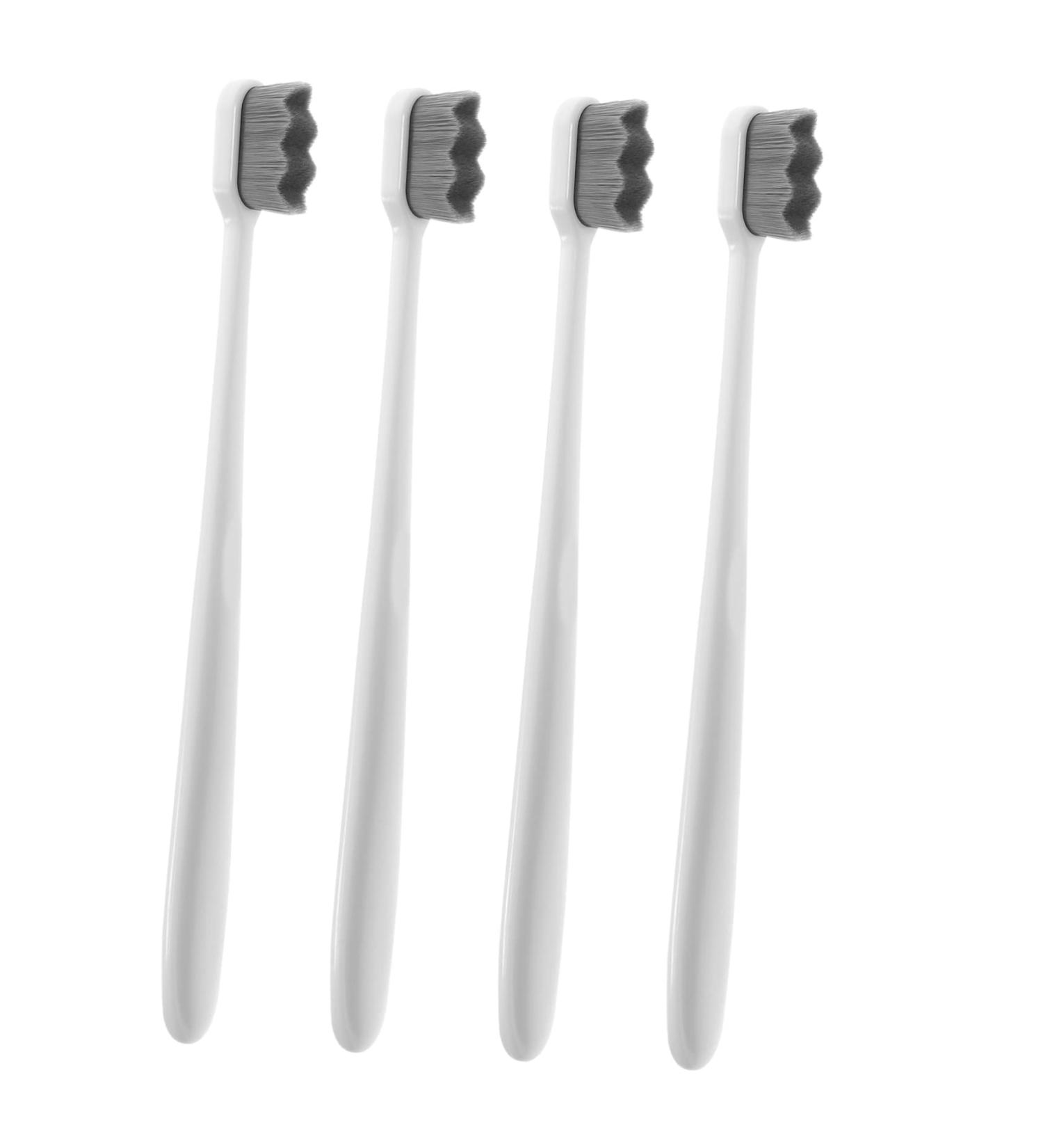 Buy Combined 4-Piece Soft Toothbrush Set - Extra Soft 3-Sided Nylon Toothbrushes with Peppermint Bonbons for Kids - Handheld Cleaning Brush - International Shipping Available - Buy Online on GoSupps.com