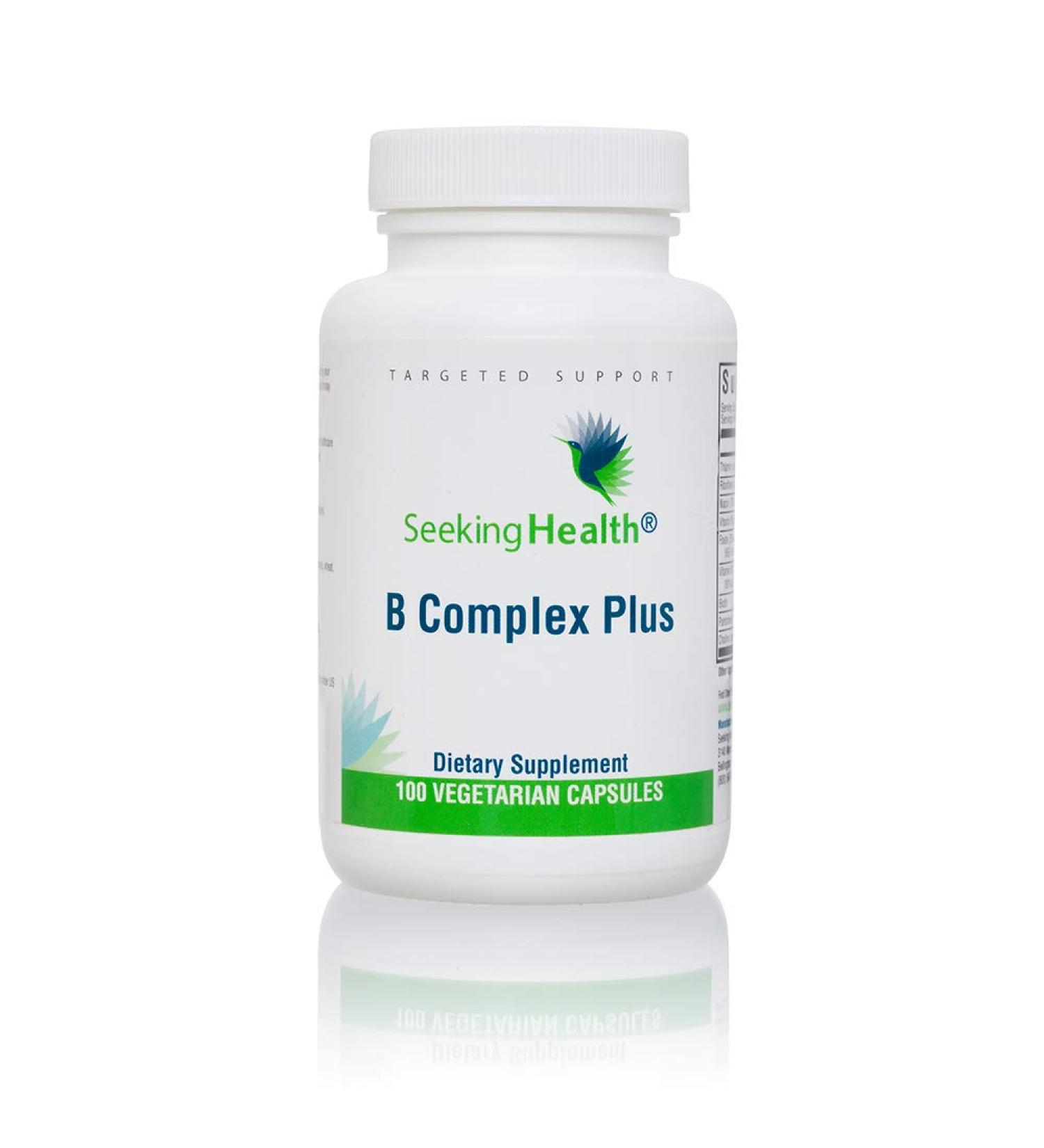 Seeking Health B Complex Plus | 100 Vegetarian Capsules | Easy-to-Swallow Vitamin B Complex - Buy Online on GoSupps.com