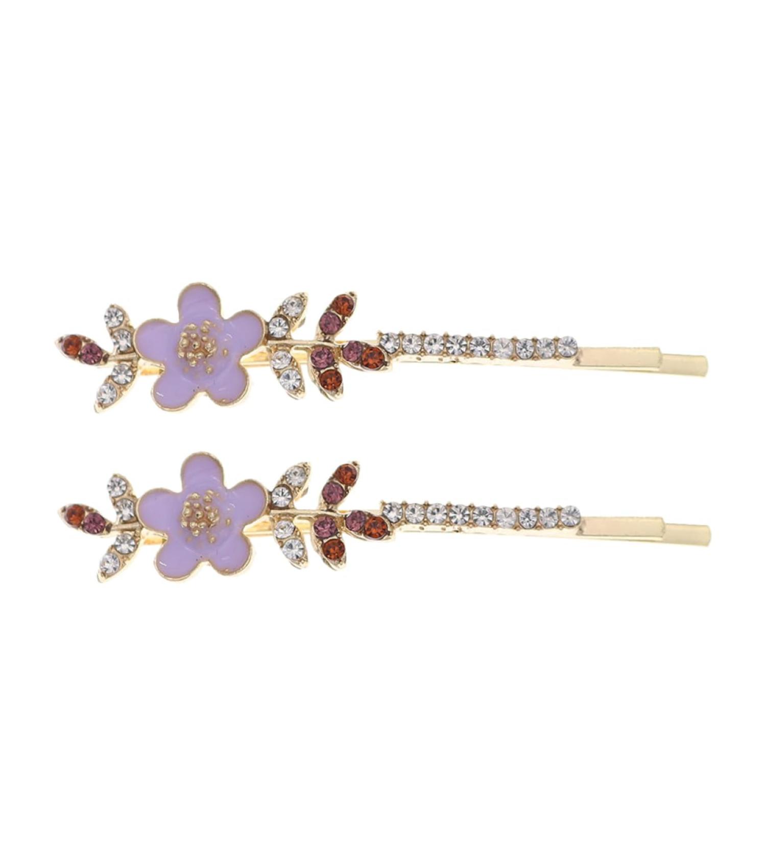 MAGICLULU 1 Pair Rhinestone Flower Hair Clip Rhinestone Barrettes Decorative Hairpins Hair Barrettes Hair Accessories Rhinestone Hair Clips Hair Clips for Rhinestone Bobby Pin - Buy Online on GoSupps.com