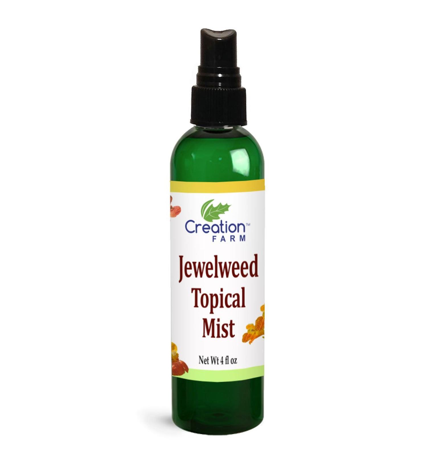 Creation Farm Jewelweed Spray 4 oz - Poison Ivy Itch Relief, Remedy Soothes Itchy Poison Oak, Allergy Rash, Bug Bites, Bee Stings, Para Prurito, Picaduras de Insectos, Hiedra Venenosa