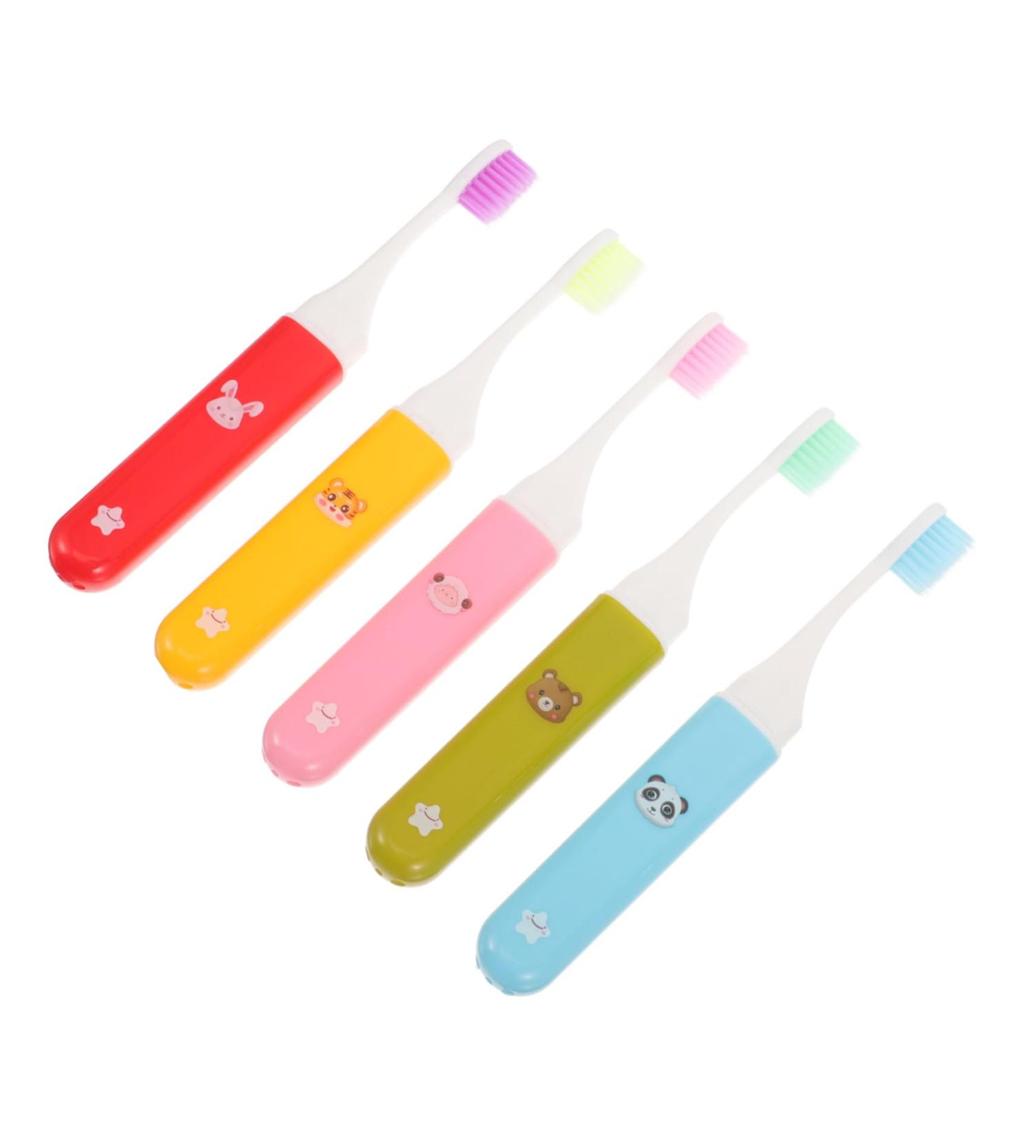 Mobestech 5-St Foldable Toothbrush | Extra Soft Mini Travel Toothbrush for Camping & On-the-Go Oral Care - Buy Online on GoSupps.com