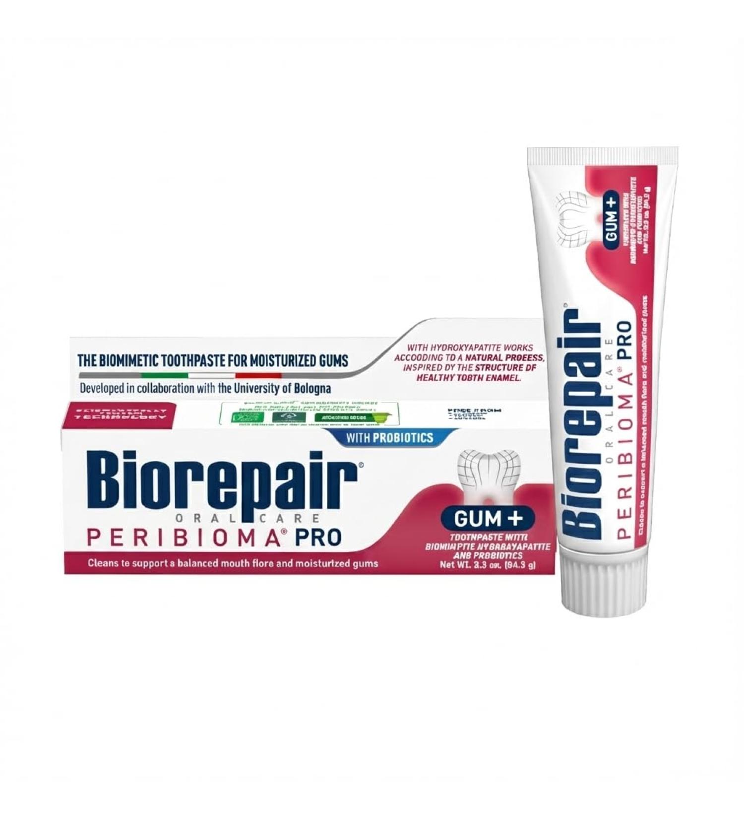 BIOREPAIR Peribioma Pro - Hydroxyapatite Toothpaste for Daily Use Fluoride Free Toothpaste for Healthy Mouth & Gums Helps Prevents Plaque Formation Oral Care Adults & Kids 3.39 Oz Made in Italy 3.3 Ounce - Buy Online on GoSupps.com