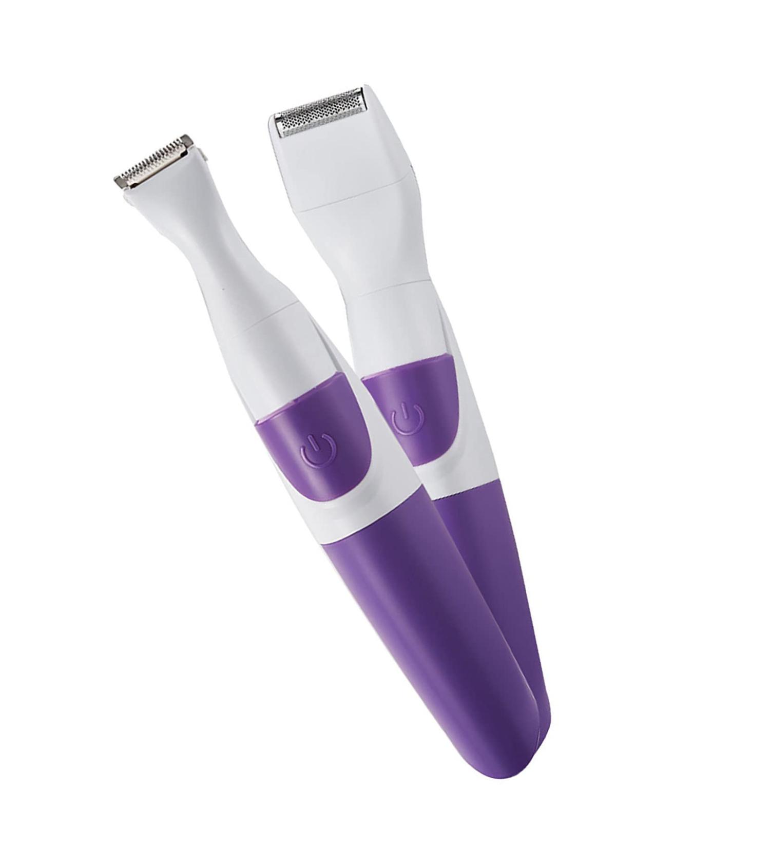TOPINCN Women Hair Removal Trimmer 2 in 1 Bikini Cordless Trimmer Safe for All Parts Purple - Buy Online on GoSupps.com