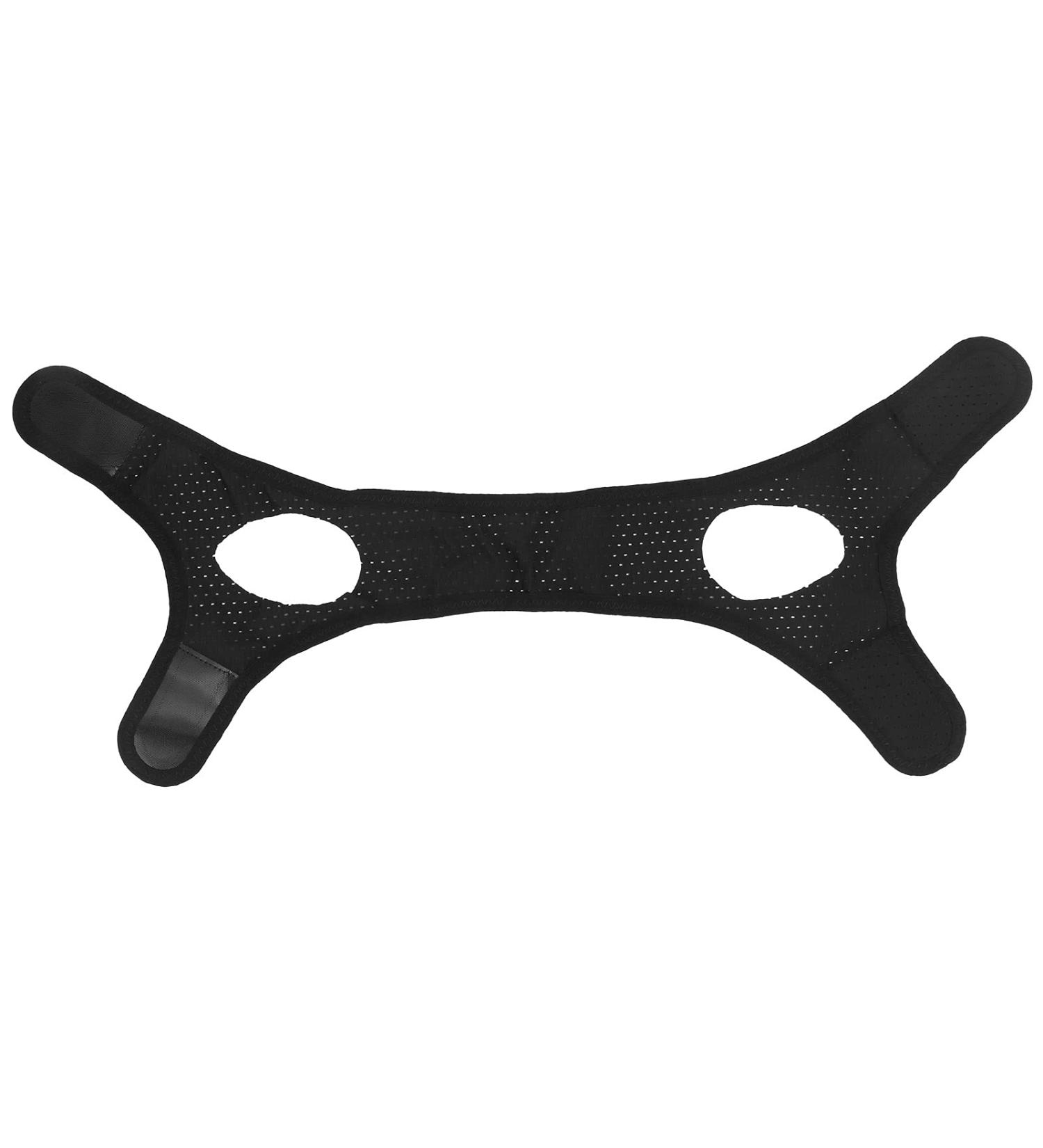 Adjustable Anti-Snoring Chin Strap | Breathable Jaw Support Belt for Men & Women - Reduces Snoring (Black - Buy Online on GoSupps.com