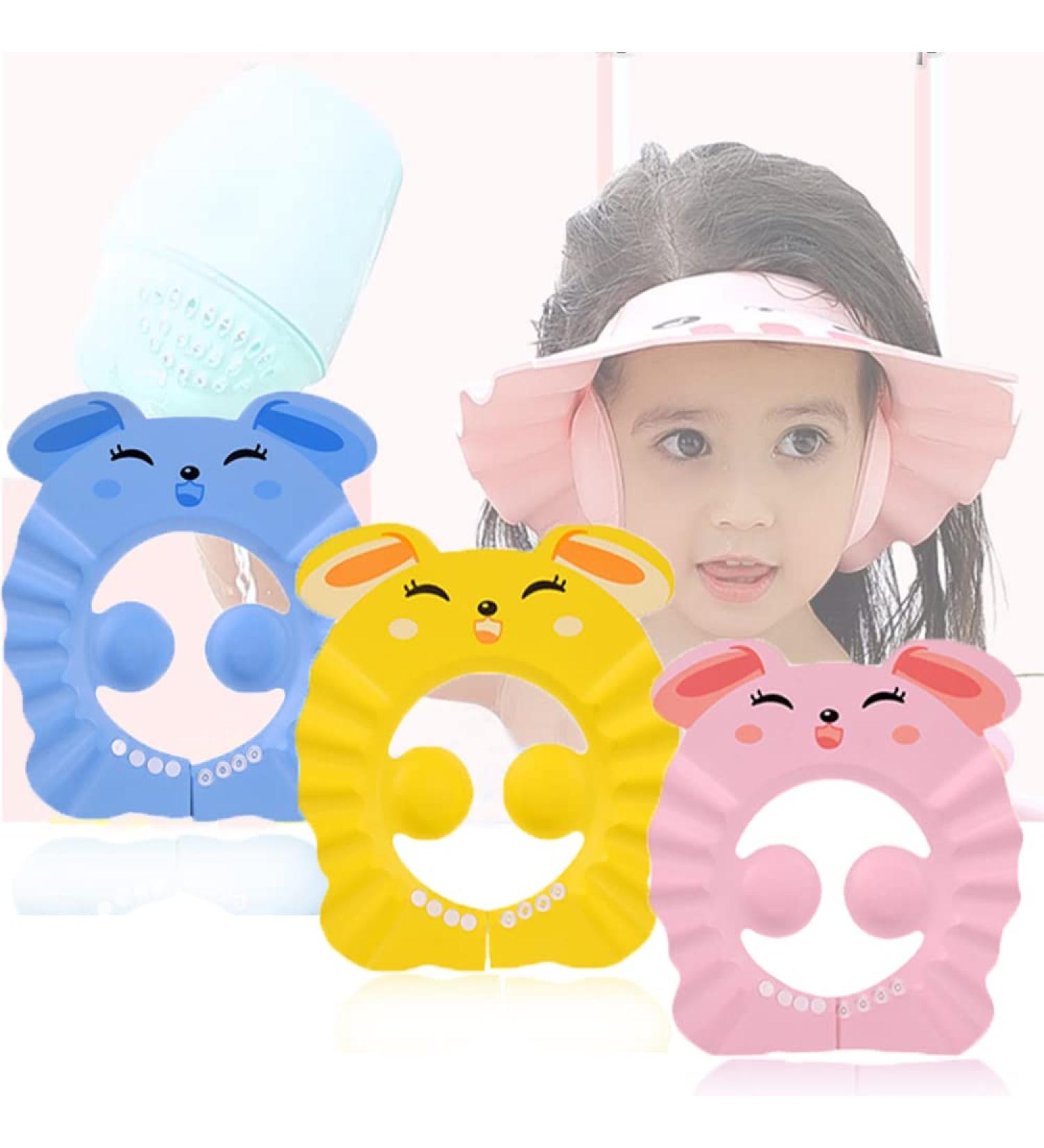 Adjustable Waterproof Baby Shower Cap 3PCS Set for Kids - Shampoo Shield for Toddler Bath Time - Buy Online on GoSupps.com