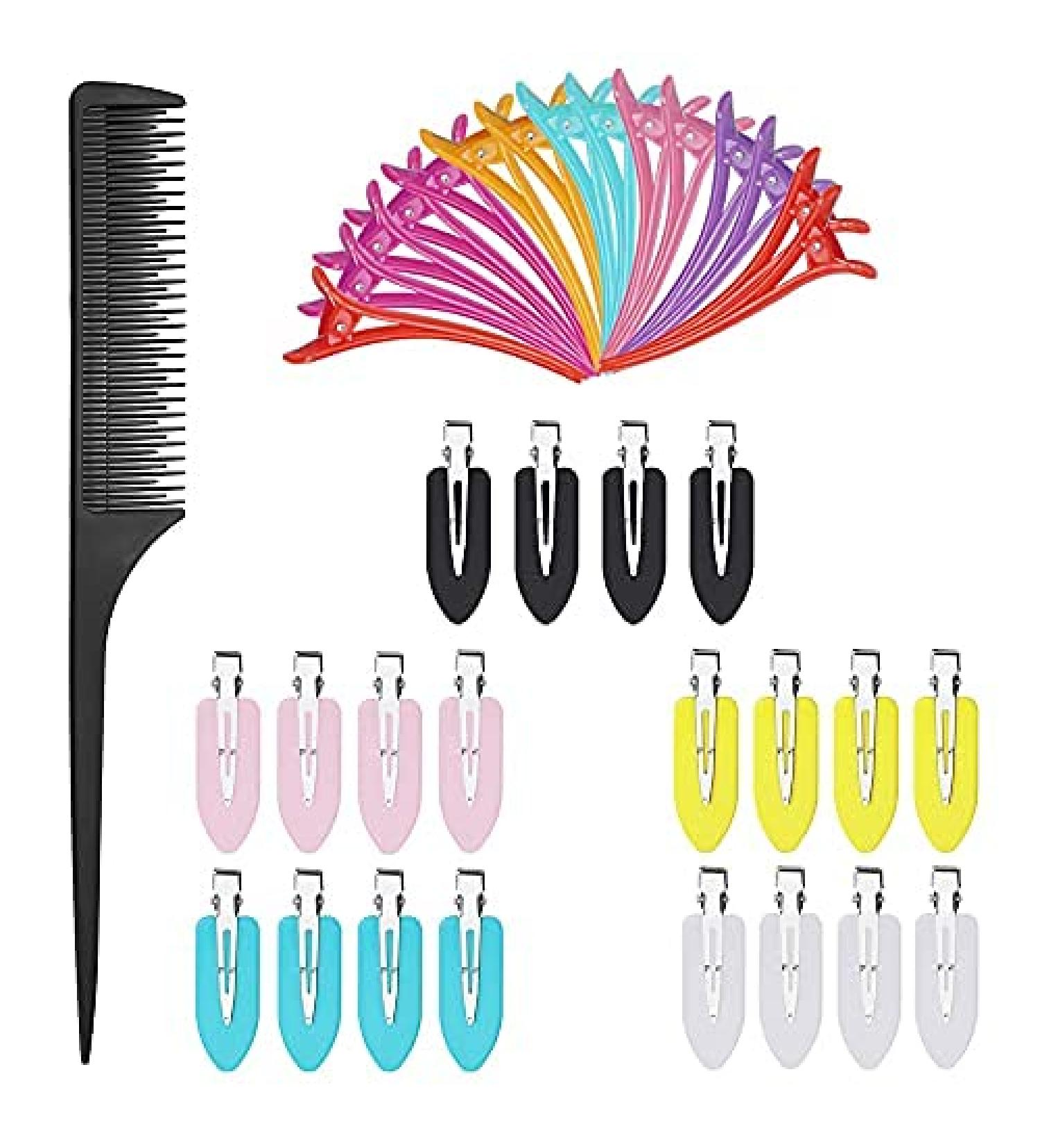Figfyou 36 Seamless Colored Hair Clips - No Bend Hairdressing Accessories & Combi Clips for Perfect Hair Styling & Makeup - Buy Online on GoSupps.com