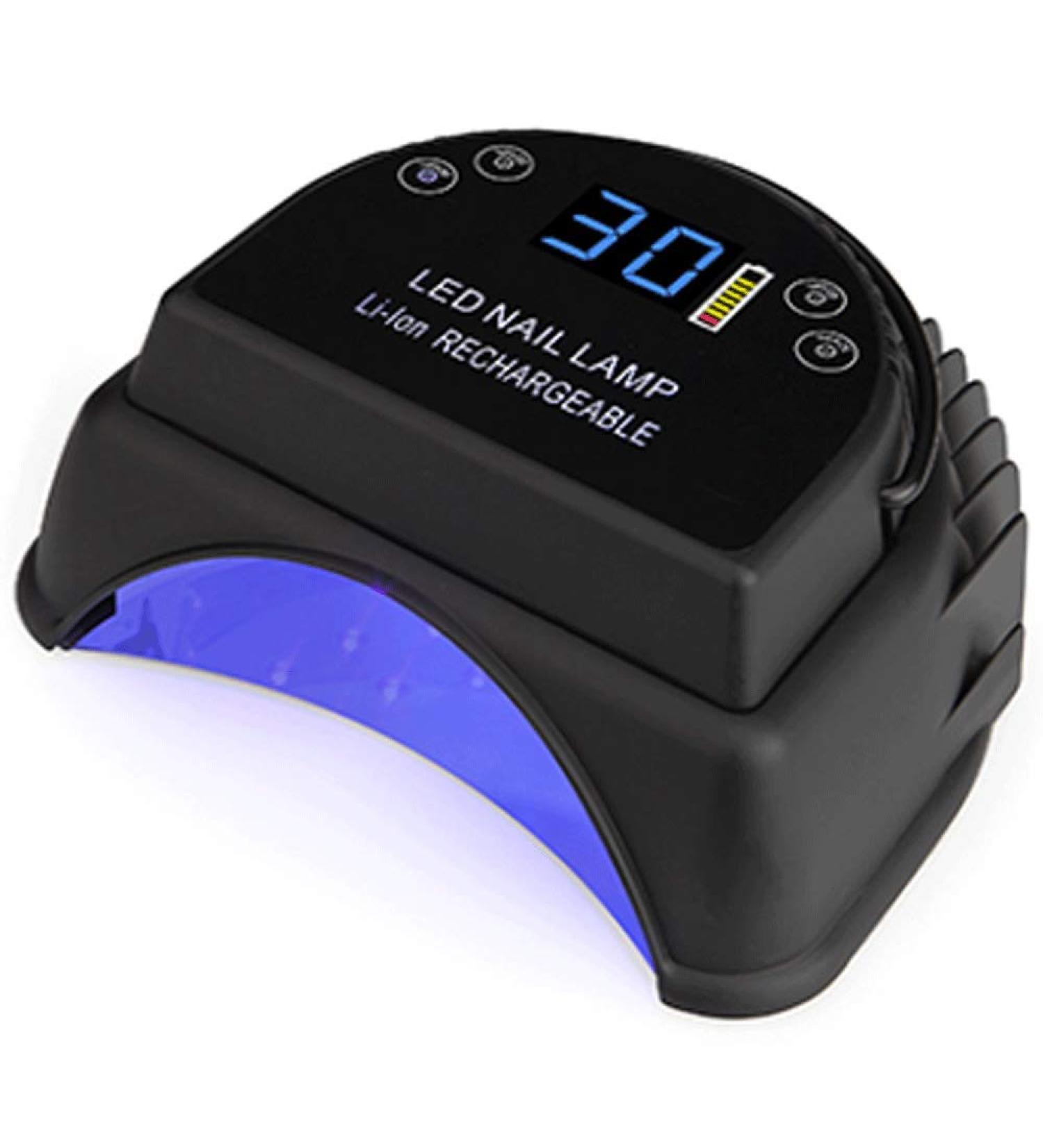 64W Cordless Gel Light Built-in Lithium Battery Pro LED Gel Nail UV Lamp for Nails Wireless Rechargeable UV Led Nail Curing Lamps Nail Dryer (Black) - Buy Online on GoSupps.com