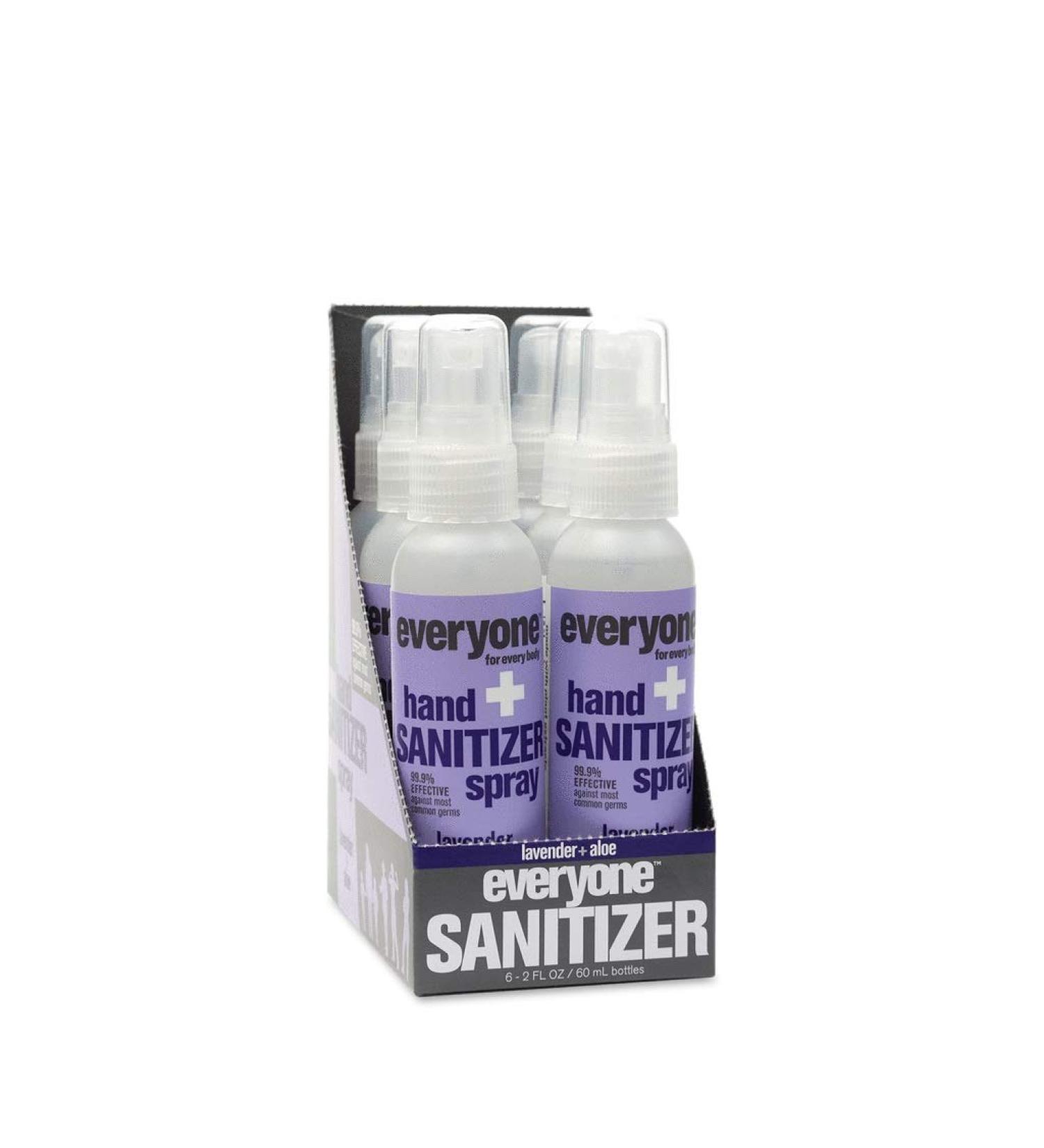 Everyone for Every Body Hand Sanitizer Spray - Lavender and Aloe - 2 oz (6 Pack) - 12 fl oz - Buy Online on GoSupps.com