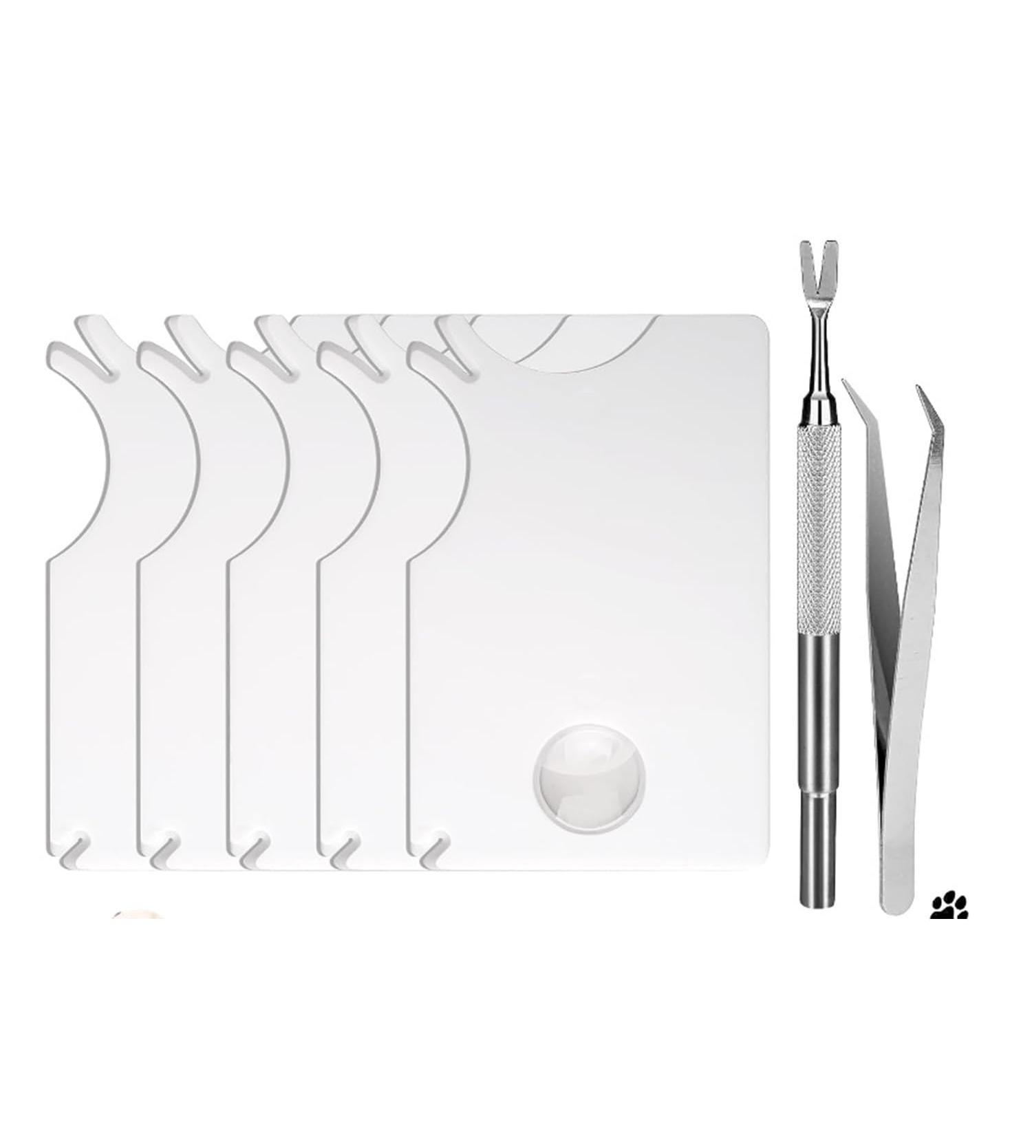 VISCAL 7pcs Tick Remover Tools Tick Remover Card with Magnifying Lens Stainless Steel Tick Tweezers and Tick Hooks Set for Dogs Cats Pets Humans - Buy Online on GoSupps.com