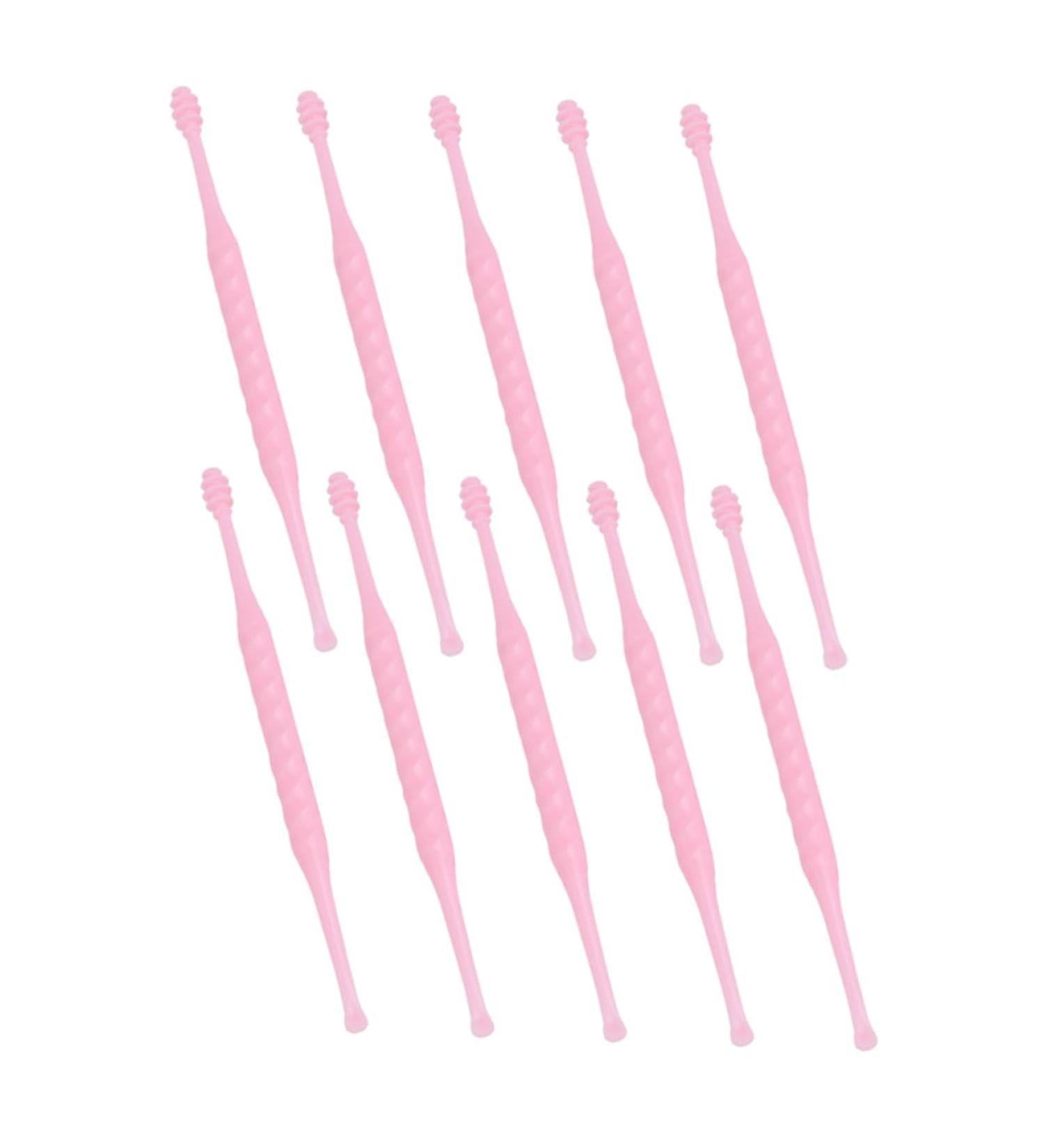 HOODANCOS 10pcs Plastic Ear Wax Remover Tool Spiral Scoop Design for Cleaning and Massage Reusable Ear Cleaner Pink for Home Use - Buy Online on GoSupps.com