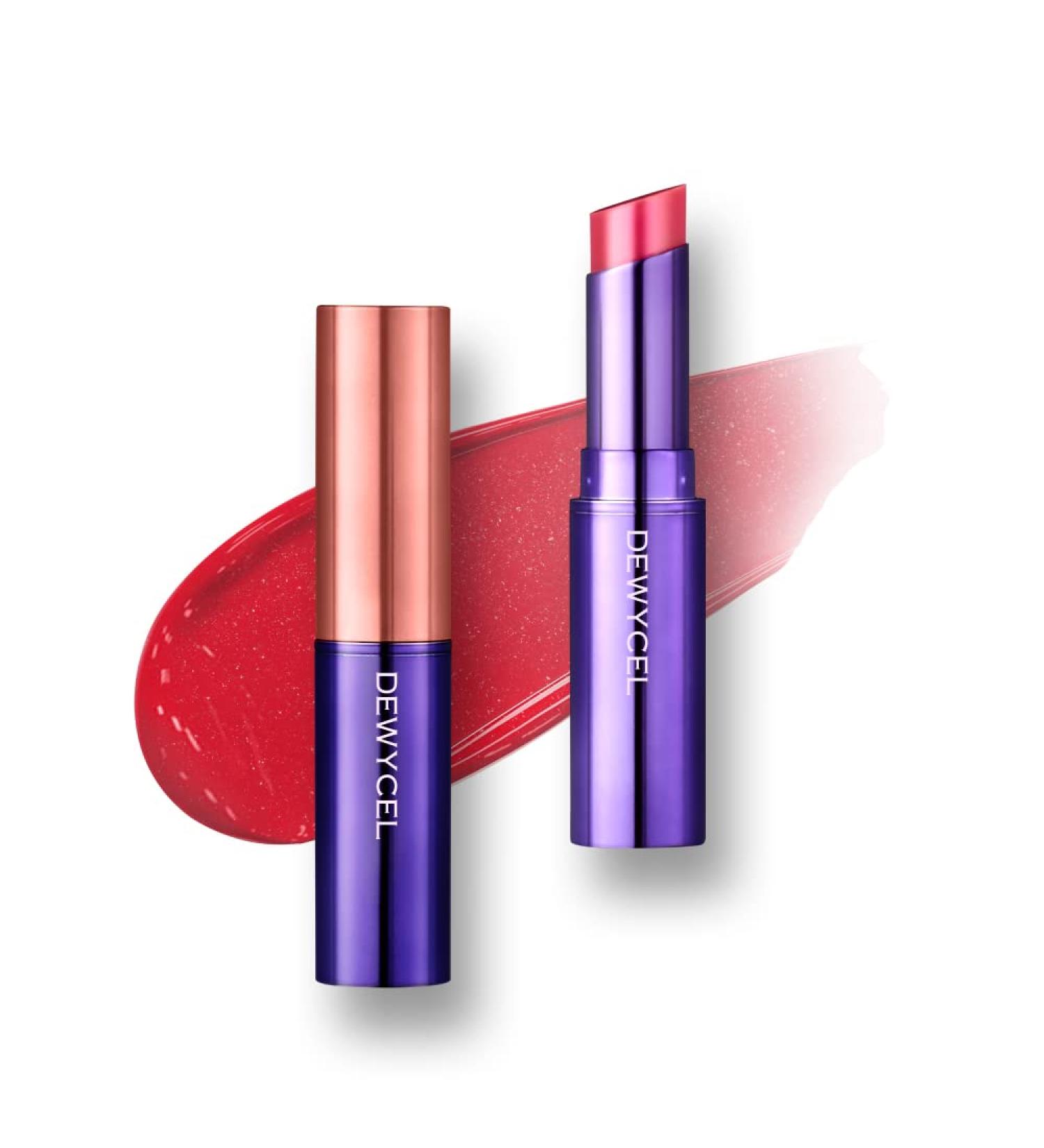 DEWYCEL TINTOURING BALM | #3 LIPS CORAL | Non-Sticky Moisturizing & Hydrating Tinted Lip Balm for Chapped Lips | Natural Color Lip Glow Balm - Buy Online on GoSupps.com