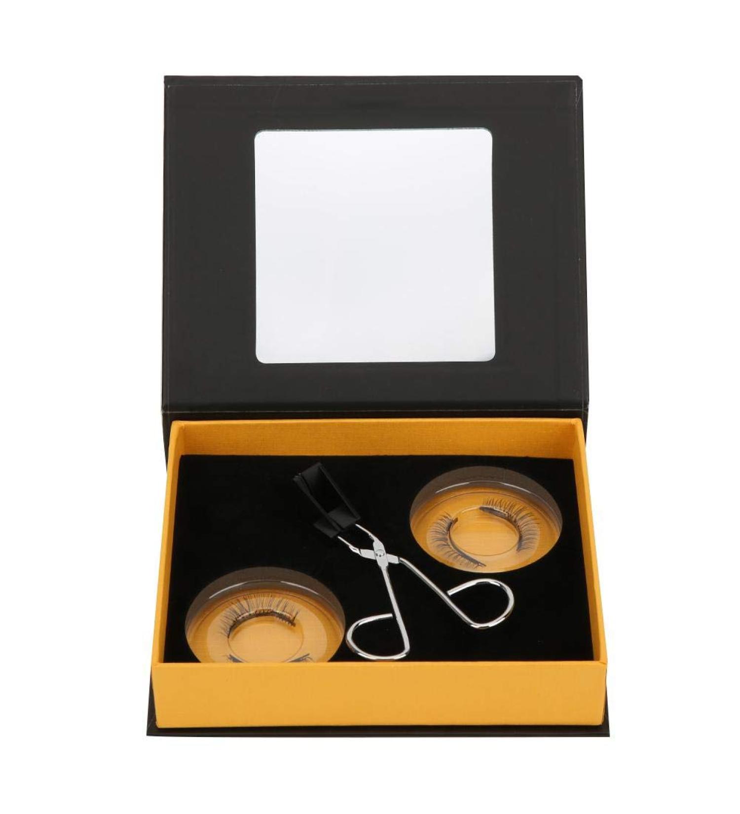 Magnetic eyelashes the best fake eyelash magnet kit reusable waterproof natural thick long-lasting eyelashes with 2 pairs beauty comestics - Buy Online on GoSupps.com