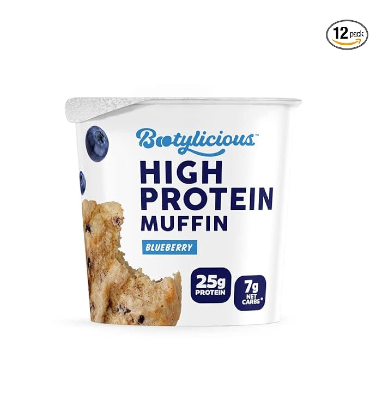 Bootylicious High-Protein Muffin - Blueberry - Pack Of 12 - Buy Online on GoSupps.com