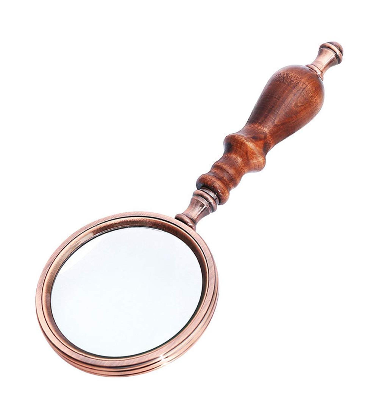 Magnifiers 10 X Magnifier Retro Wooden Handle Glass Handheld Metal Optics Glass Lens Zoom Gift Box Reading Aids - Buy Online on GoSupps.com
