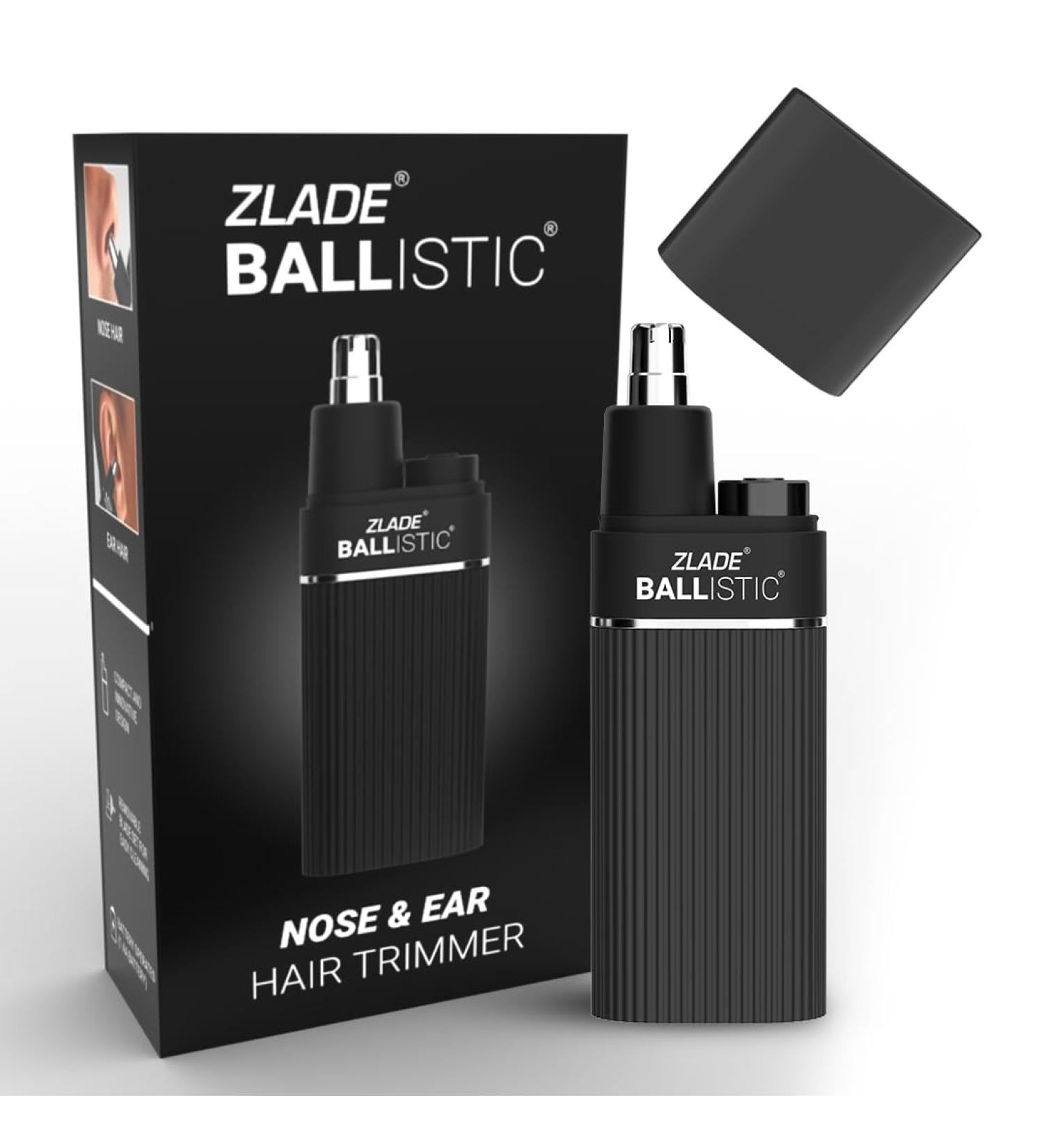 ZLADE Ballistic Nose & Ear Hair Trimmer - Waterproof Battery Operated Design Perfect Gift Stylish Black Trimmer - Buy Online on GoSupps.com