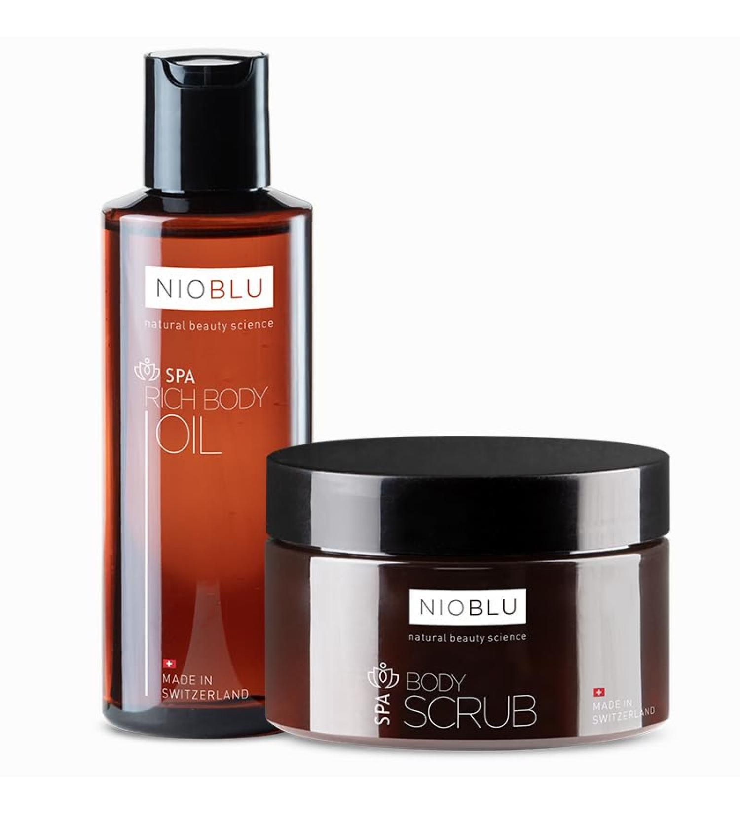 NIOBLU Spa Body Scrub + Body Oil