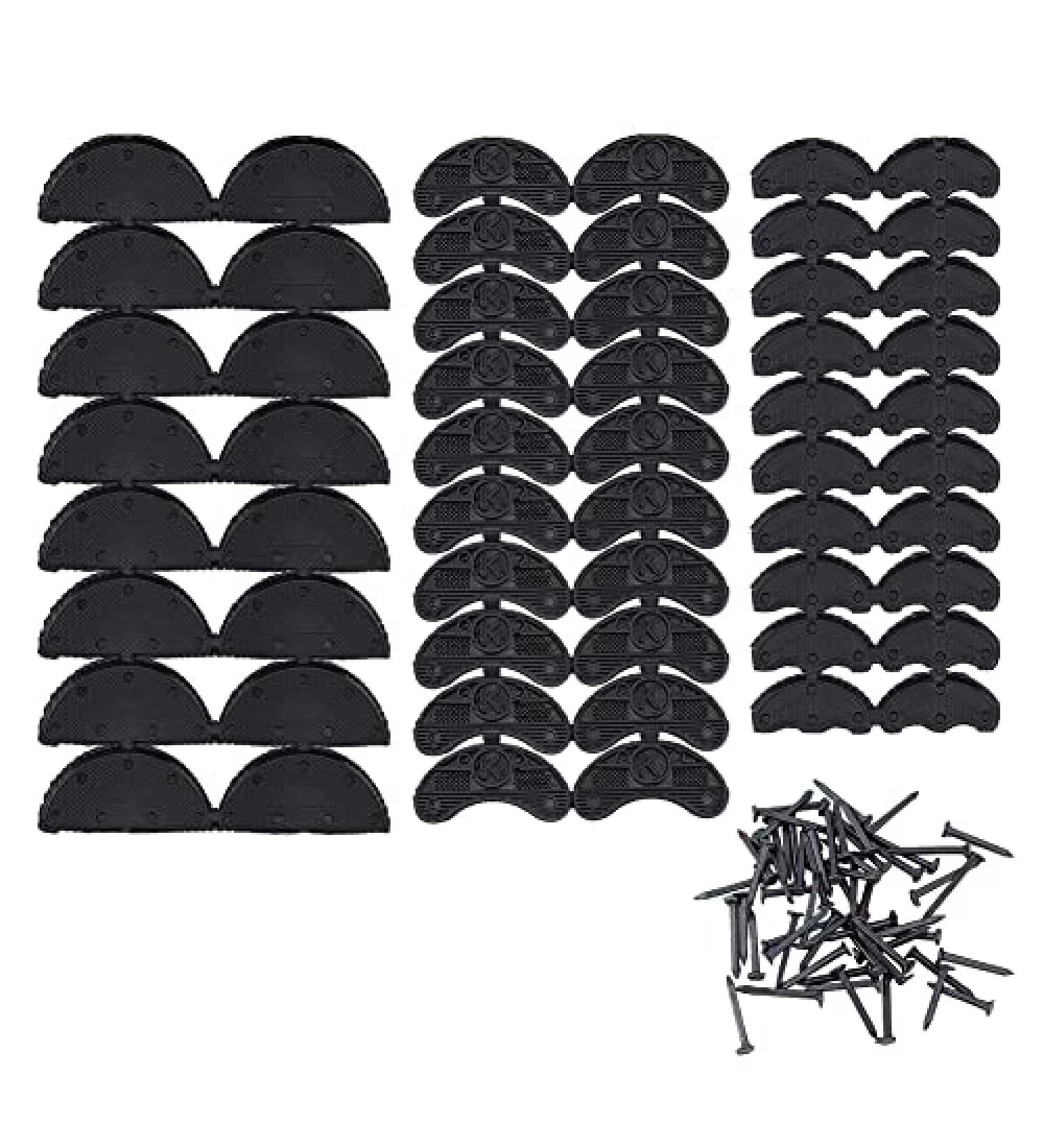 60 Pcs Rubber Heel Plates Shoe Repair Kit with Iron Nails - Black Heel Taps for Boots & High Heels - Buy Online on GoSupps.com