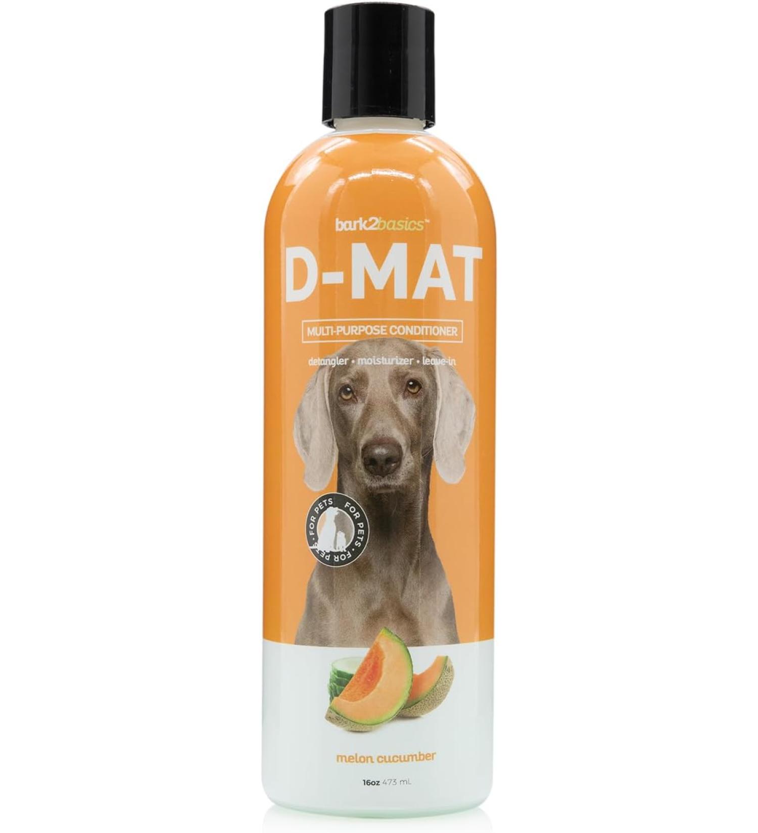 Bark2Basics d-Mat Dog Conditioner 16 oz - Natural Multi-Purpose Solution | Static Elimination & Dematting Aid | DeShedding Formula - No Additives - Buy Online on GoSupps.com