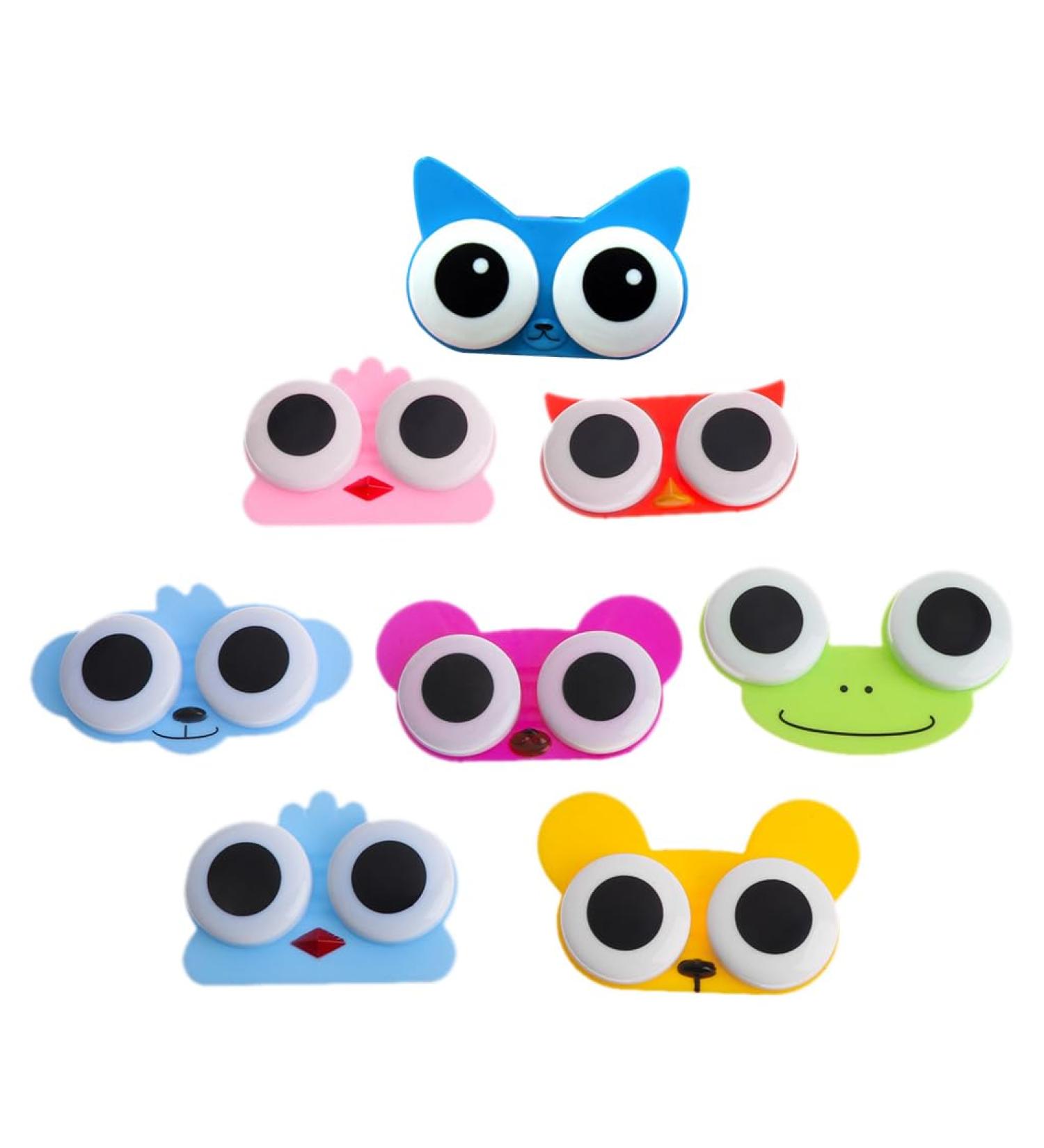 Buy Agoneir Sweet Cartoon 3D Contact Lens Container Owl Frog & Animal Shapes | Portable Leakage-Proof Travel Set with Transparent Soaking Box - Buy Online on GoSupps.com
