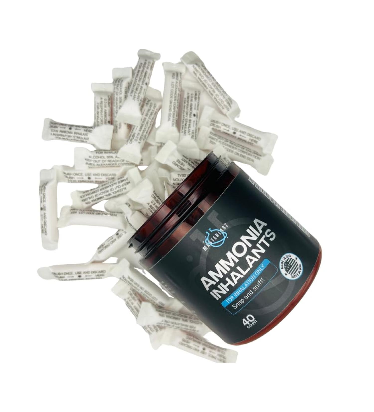 Ammonia inhalants (40 Count) Disposable ampoules.