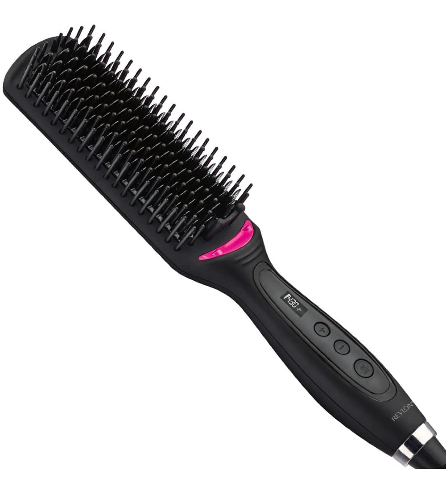 REVLON 4-1/2 Inch Hair Straightening Heated Styling Brush - Fast & Easy Styling - Buy Online on GoSupps.com