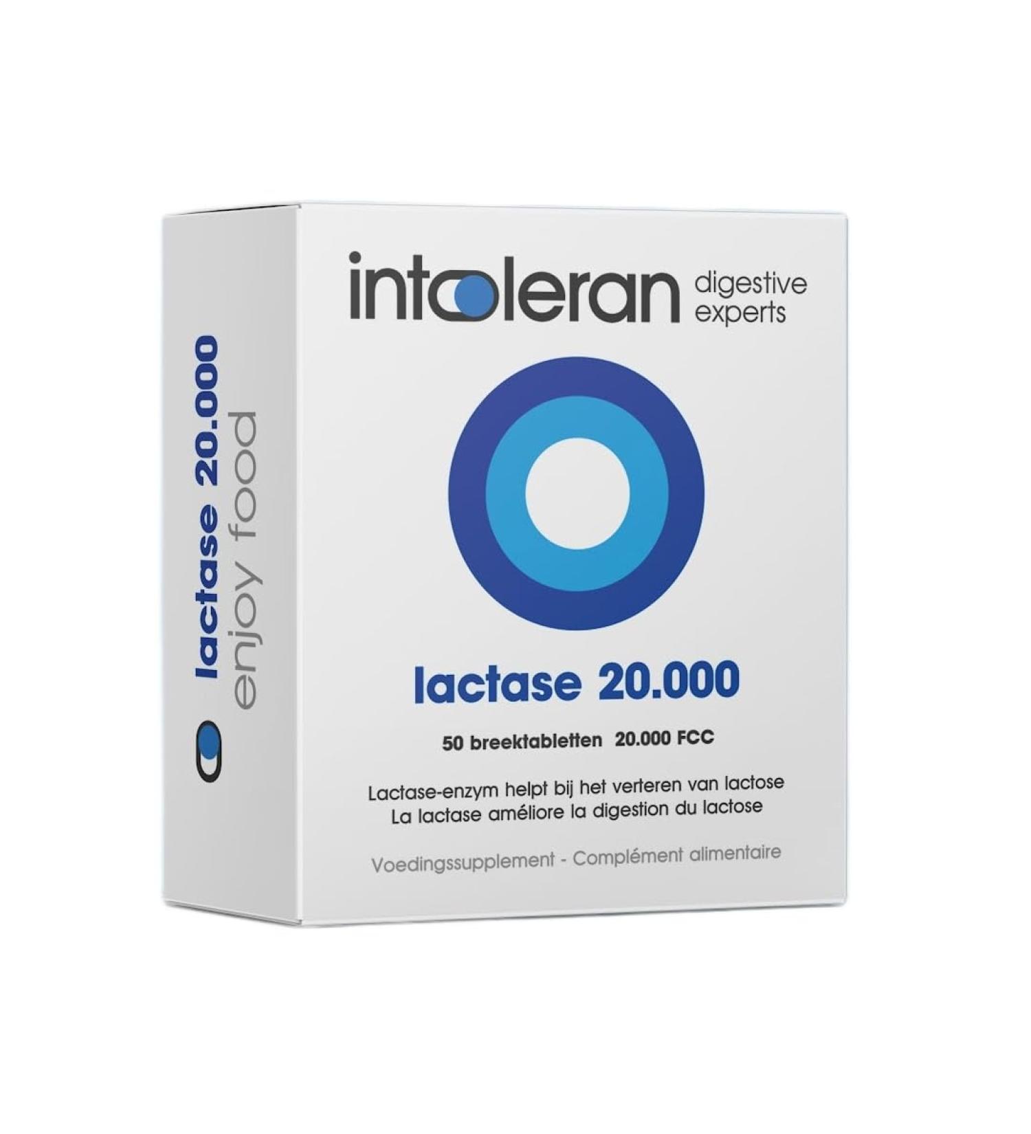 Lactase 20 000 enzymes digestives - 50 comprim s s cables avec | Compl ment alimentaire pour l'intol rance au lactose | Enzyme lactase qui aide dig rer les produits laitiers | Dosage le plus lev  - Buy Online on GoSupps.com