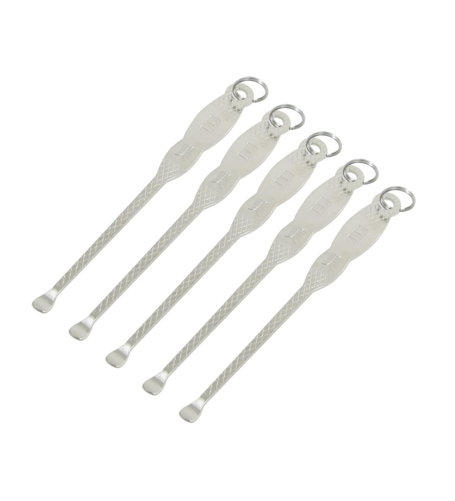 Qtqgoitem Metal Makeup Curette Earwax Remover Earpick Cerumen Cleaner 5 Pcs Silver Tone (Model: 39a 4aa e6f ae1 BBF)