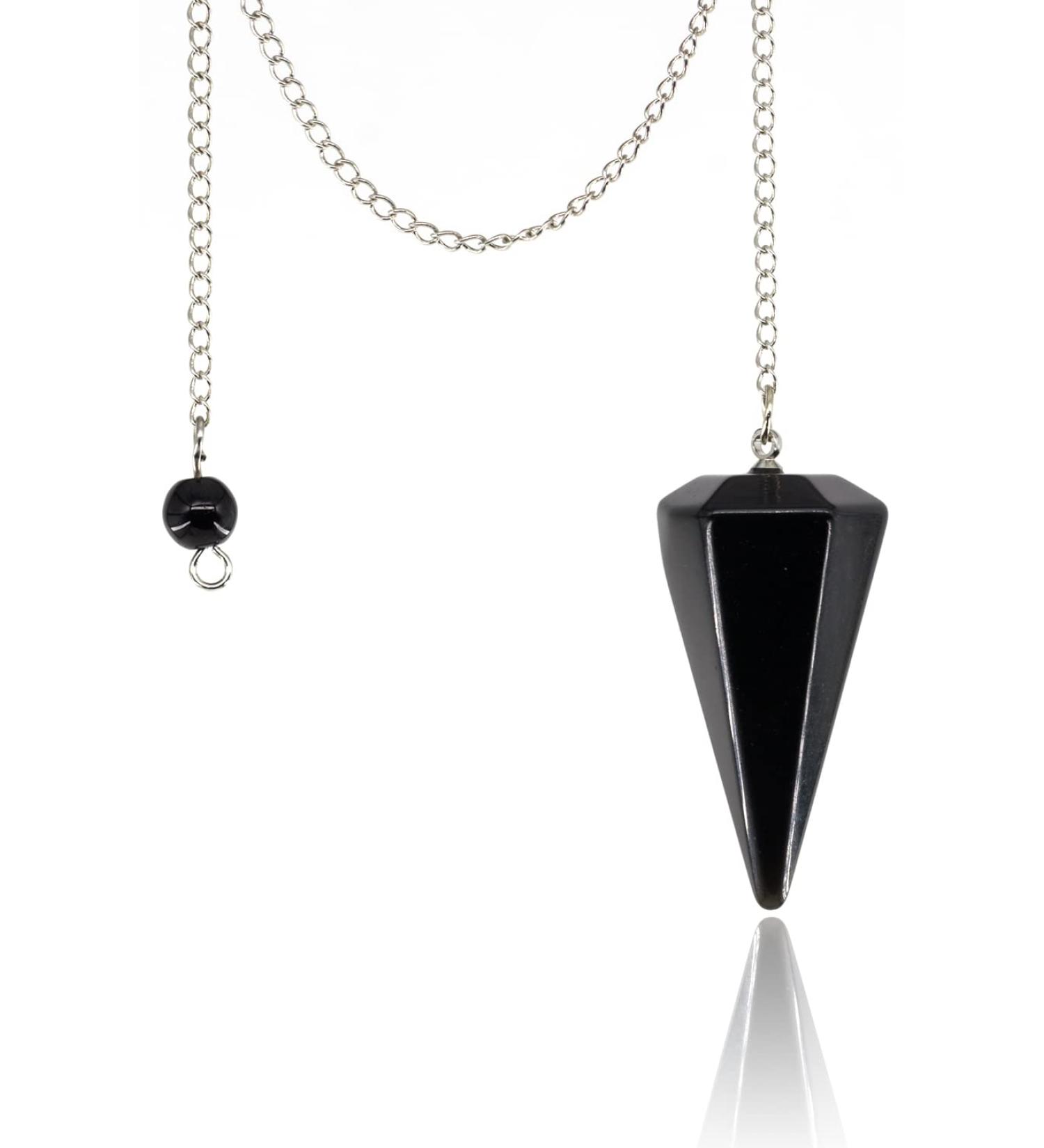 Seven Chakra Beads & Pendulum - Natural Obsidian Gemstones for Meditation Yoga & Divination - Buy Online on GoSupps.com