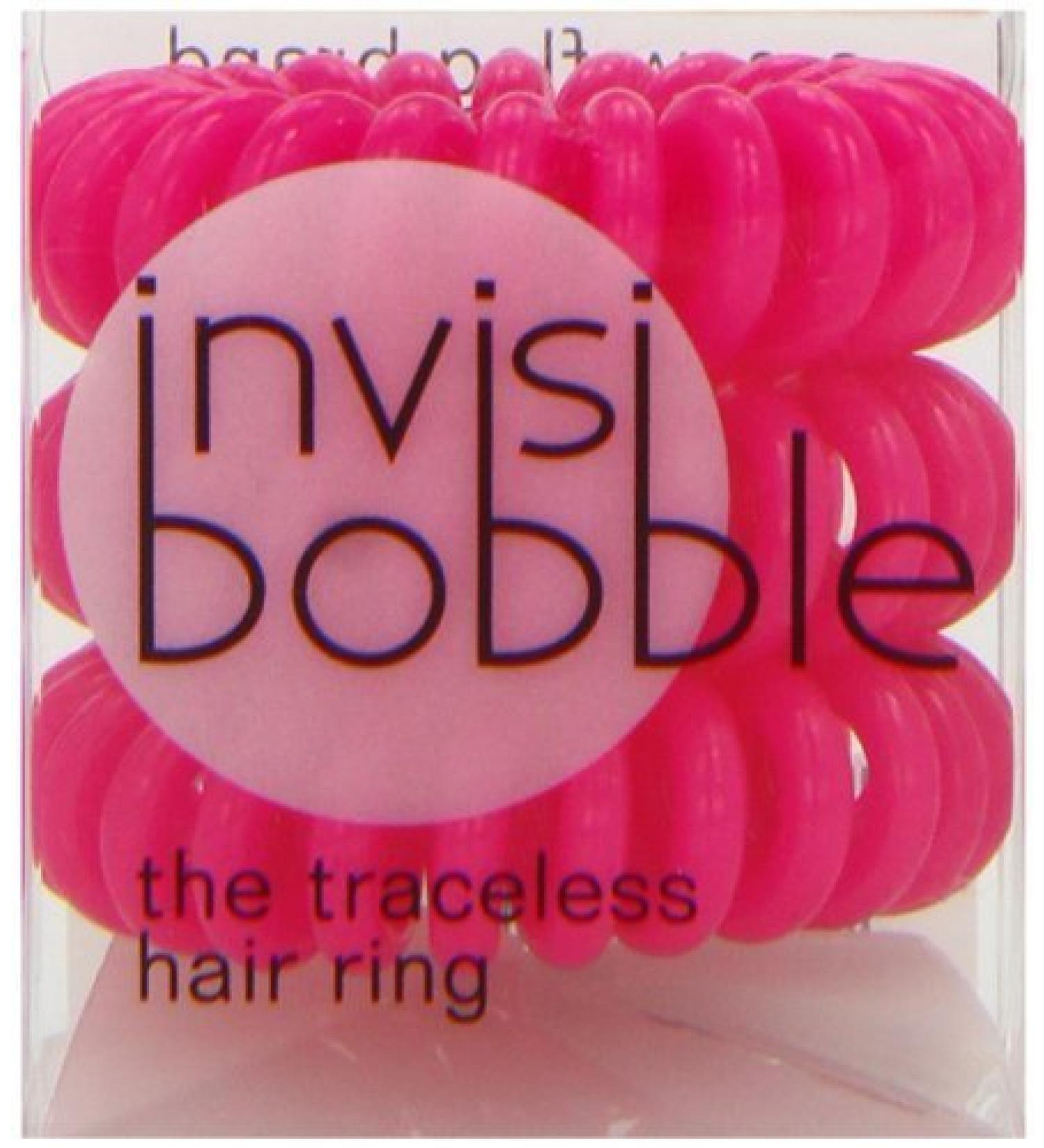 Invisibobble Traceless Hair Ring and Bracelet Candy Pink Suitable for All Hair Types by Invisibobble