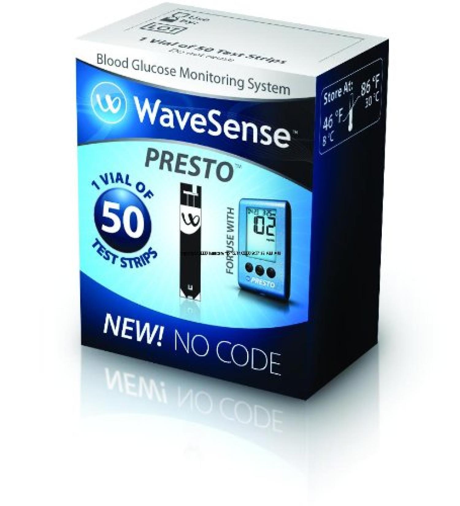 Wavesense Presto Test Strips Part no. 800003329 MATRIX INC