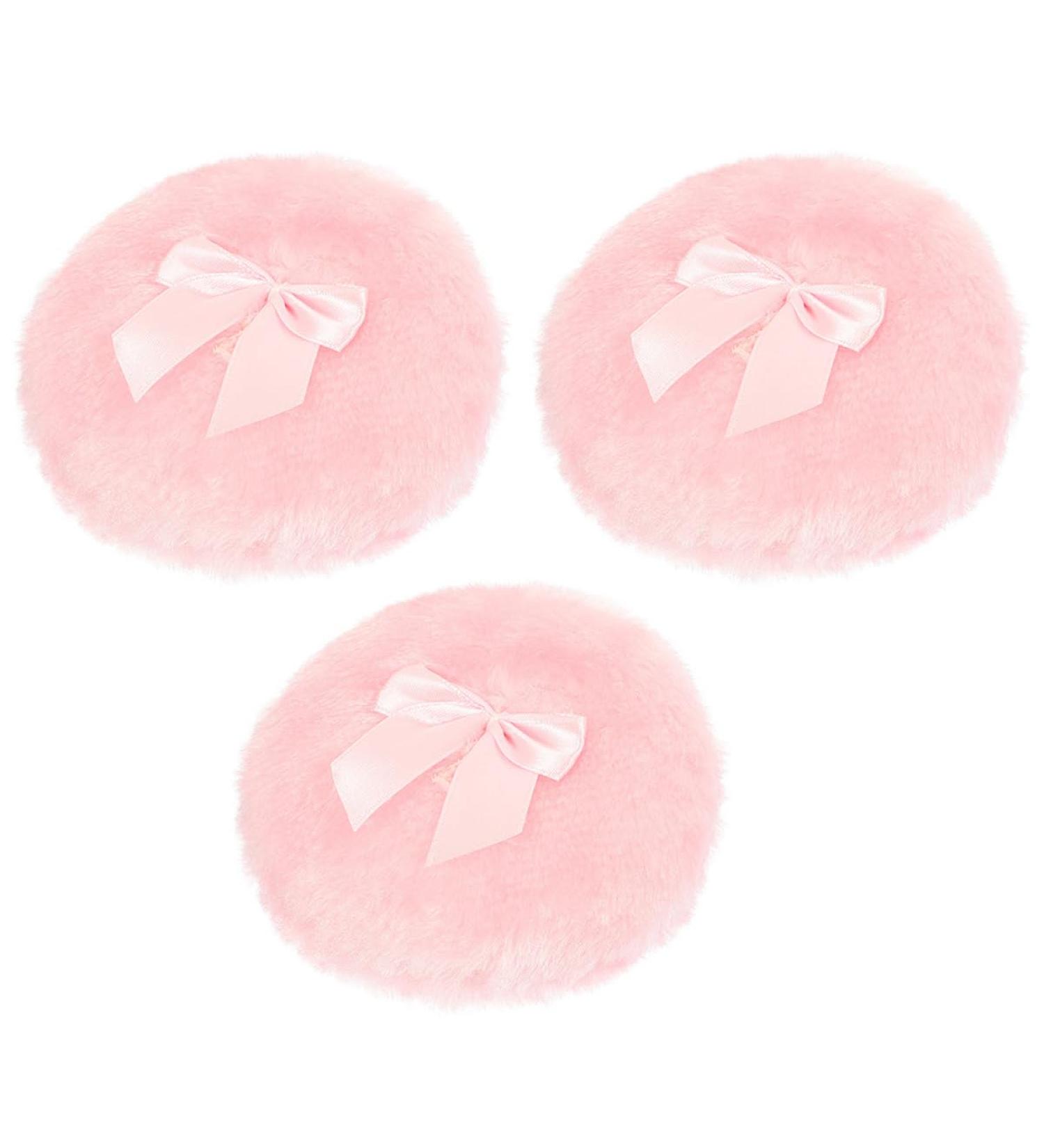 Lot de 3 Houppettes Poudre Moelleuses pour B b Coton Doux Forme Ronde Noeud D coratif Rose Accessoires pour Application de Poudre Corporelle Soin D licat et Usage Quotidien - Buy Online on GoSupps.com