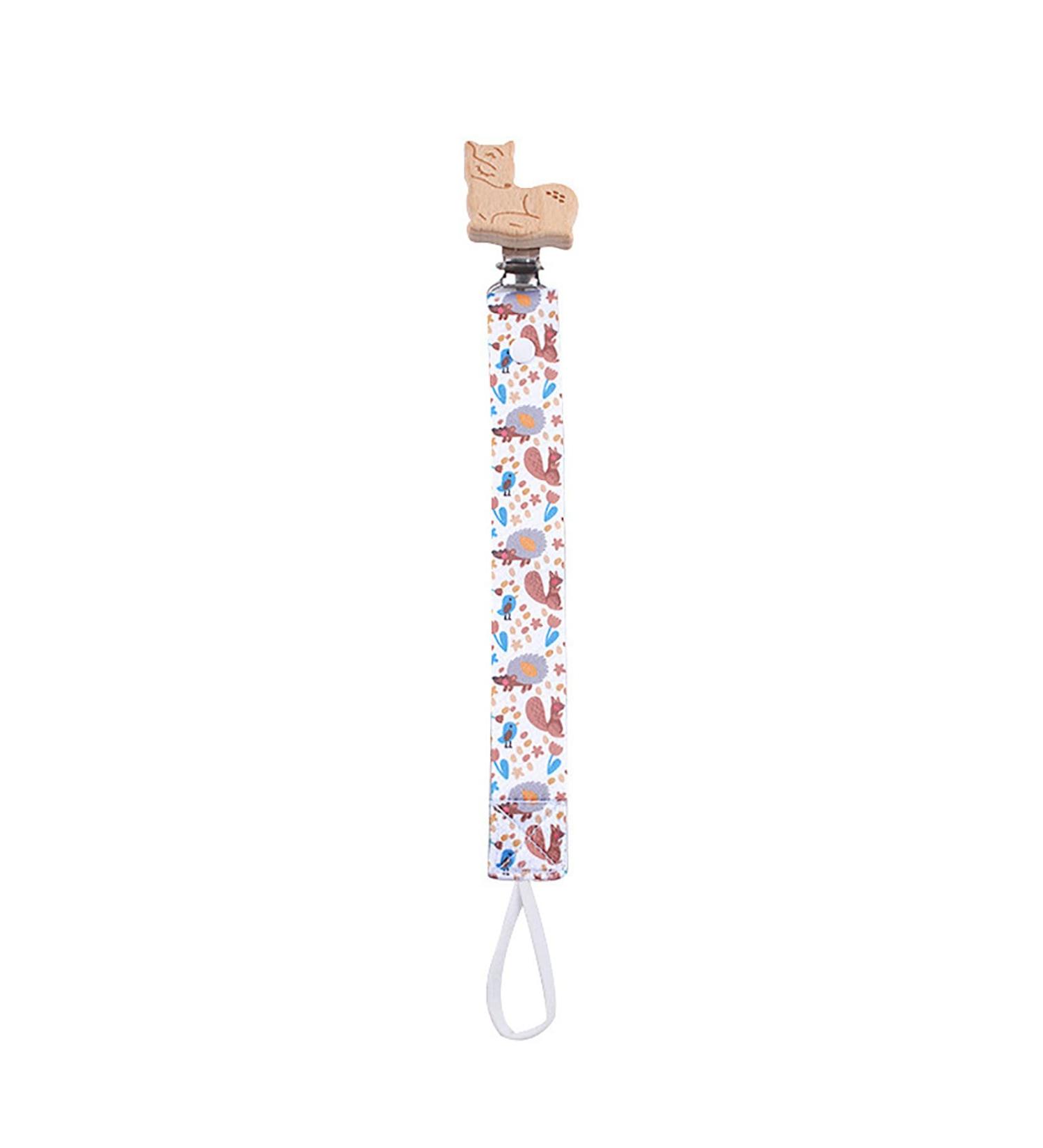 Baby Clip Pacifier Chain - Wooden Pacifier Holder for Toddlers & Newborns | 30cm Teething Toy Strap - Buy Online on GoSupps.com