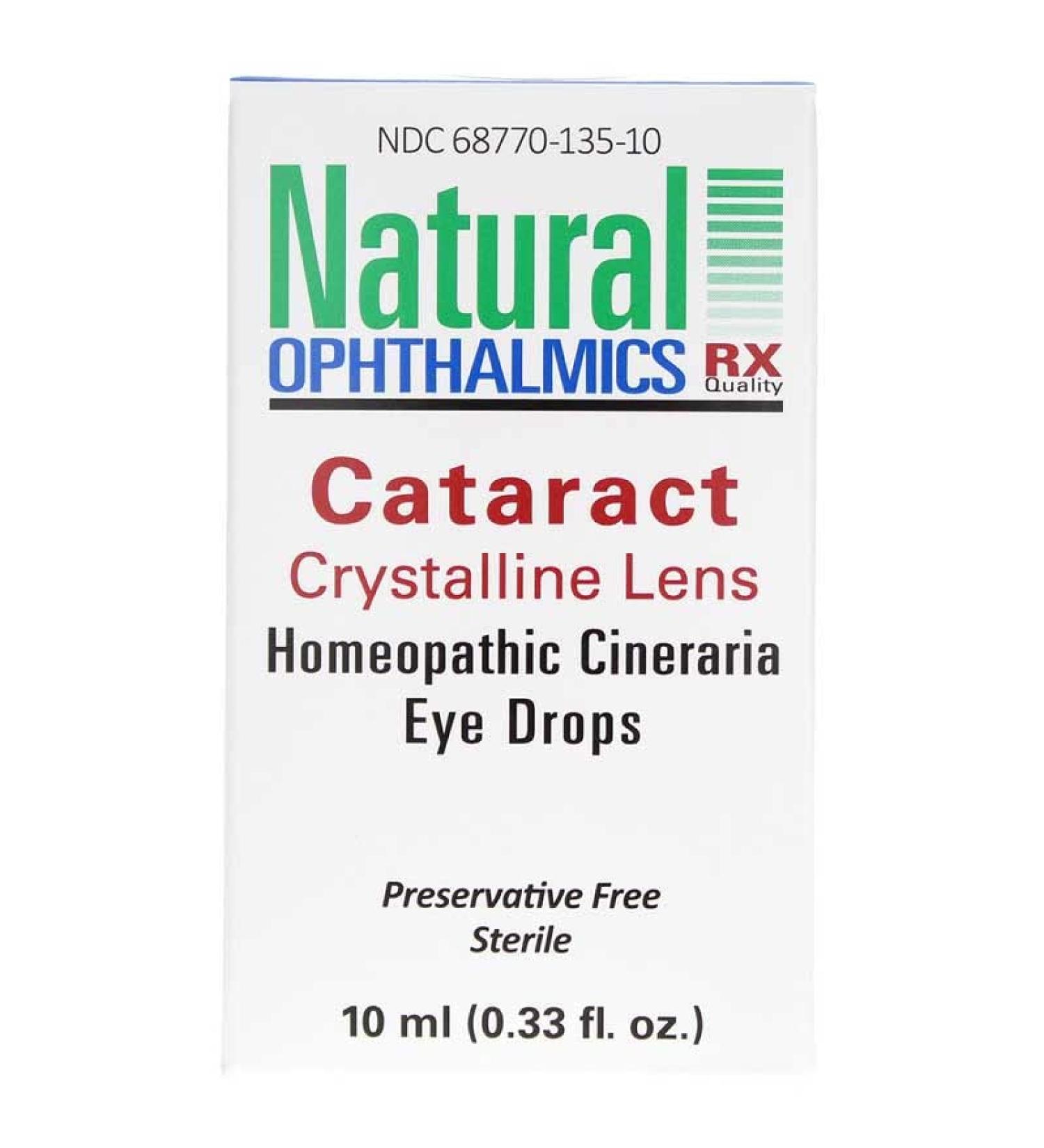 Natural Ophthalmics Cataract Eye Drops 10 ML - Homeopathic Formula for Crystalline Lens - Buy Online on GoSupps.com