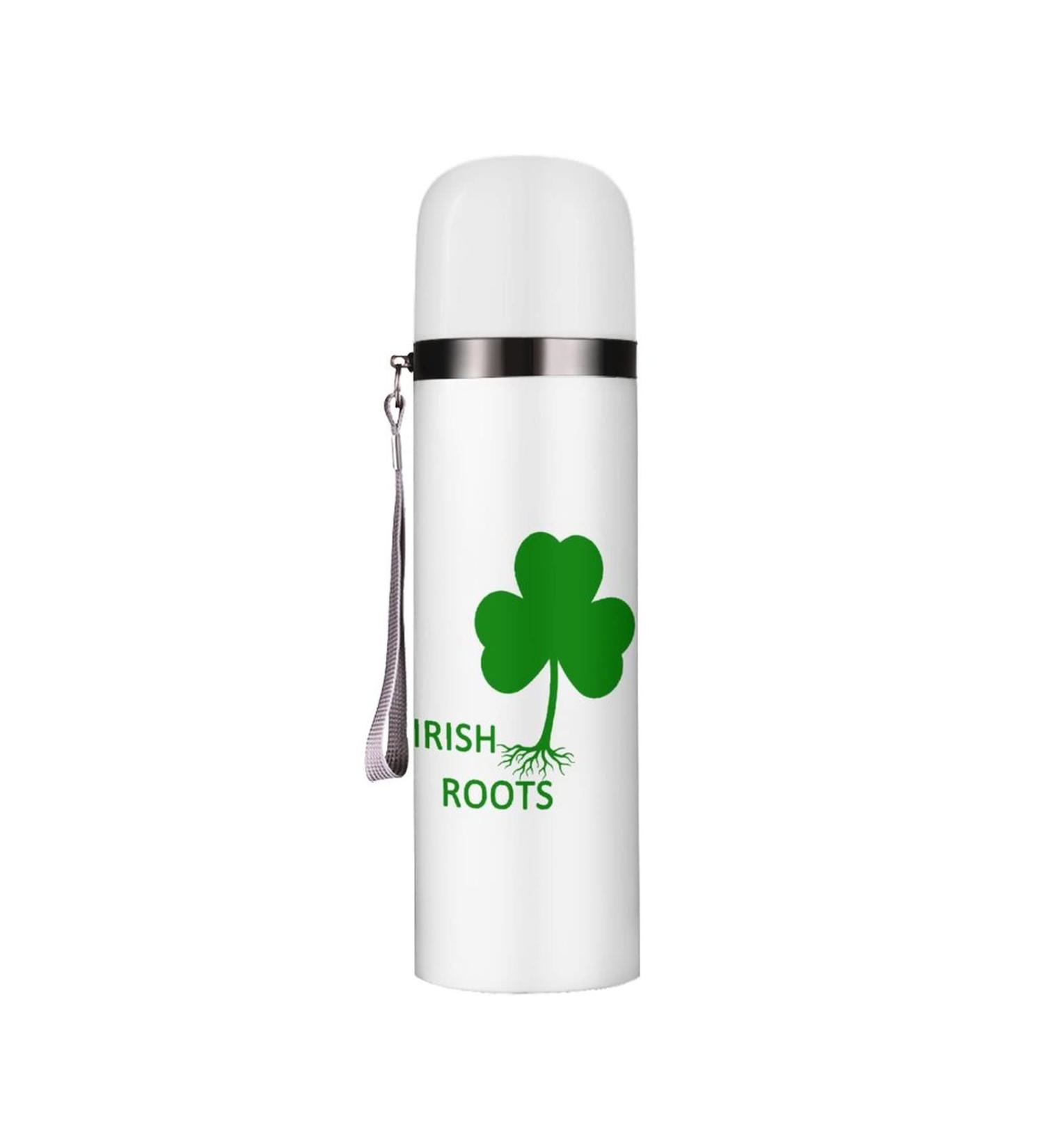 Irish Shamrock Roots Insulated Water Bottle 19 OZ Stainless Steel Travel Mug For Drink Sports Camping Hiking Outdoors - Buy Online on GoSupps.com