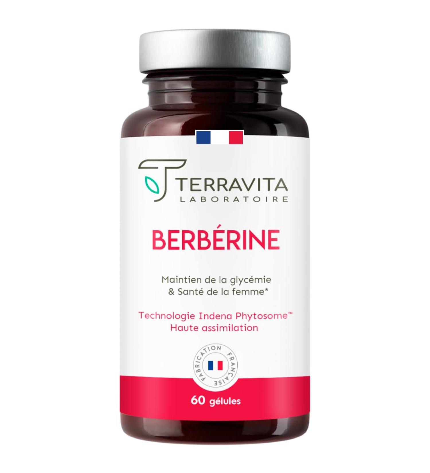BERBERINE | Patented Phytosomal Form BERBEVIS | 10x Better Assimilated Than Classic Extracts at 97% | Weight and PCOS Management | 60 Capsules | Without Piperine | Made in France | Terravita - Buy Online on GoSupps.com