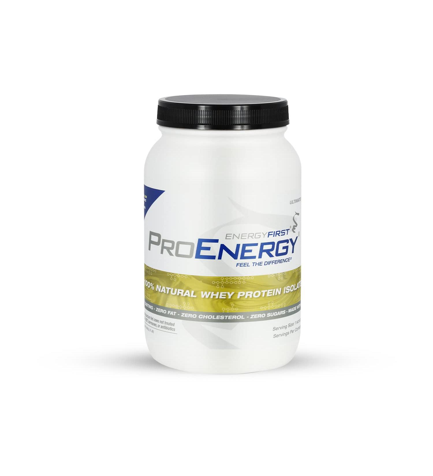 Energy First Grass Fed Whey Protein Isolate Powder - Vanilla 2lb - ProEnergy Supplement for Pre & Post Workout - Non GMO, Sugar & Gluten Free - 1 Pack - Buy Online on GoSupps.com