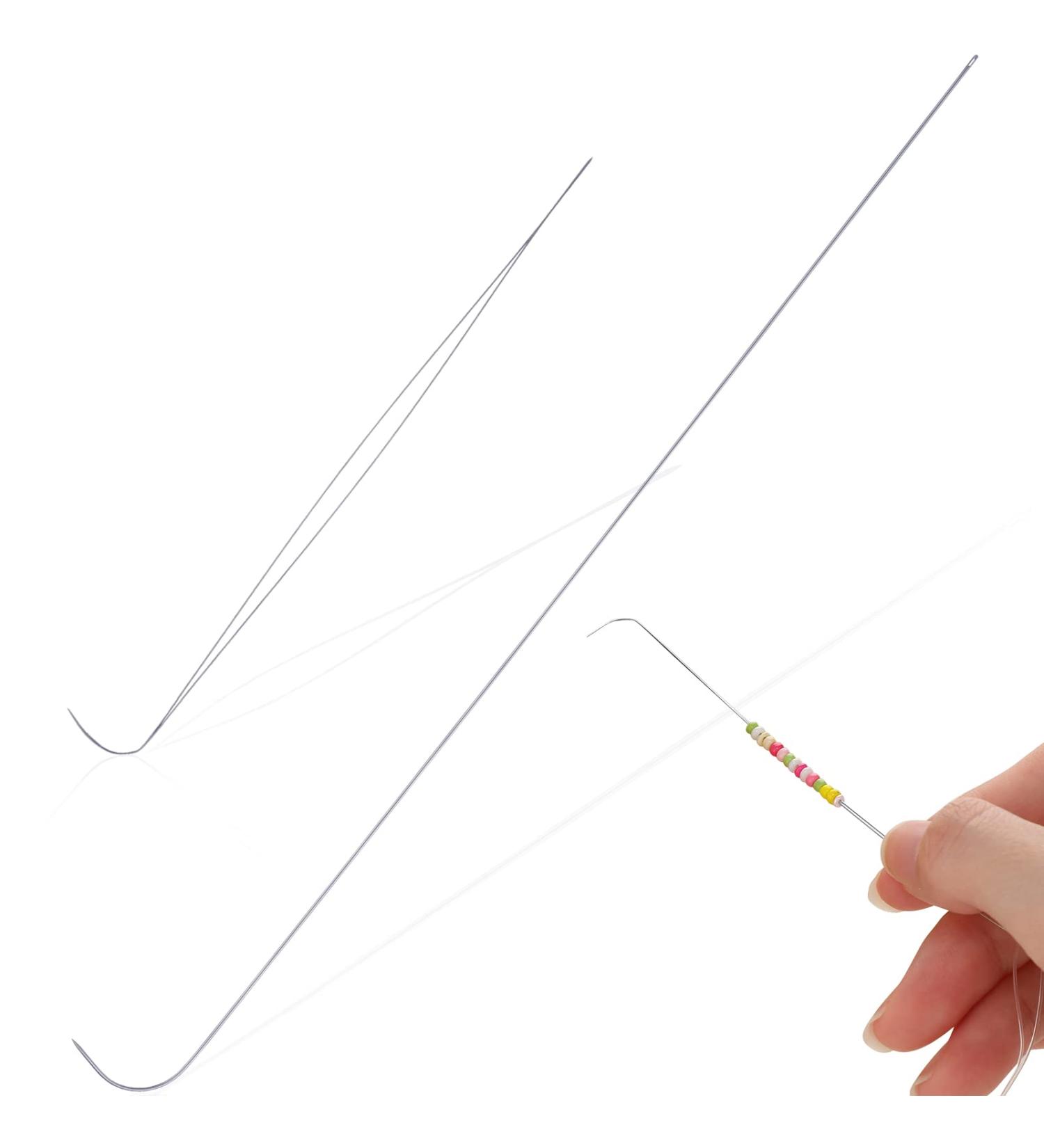 Stainless Steel Curved Needles Set for Jewelry Making - Includes 2 Sizes for String Beading - Buy Online on GoSupps.com