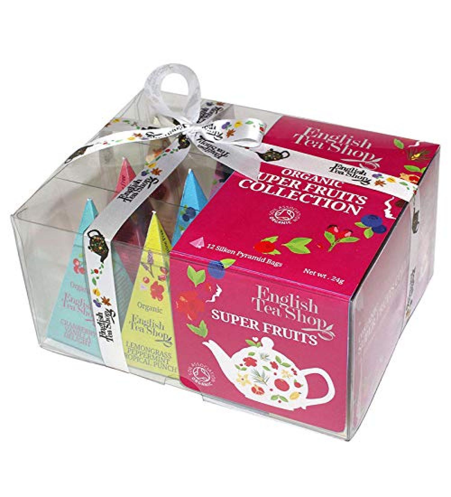 English Tea Shop Collection Pyramid, Super Fruit Tea, 24 Gram Super Fruit Tea 12 Count (Pack of 1)
