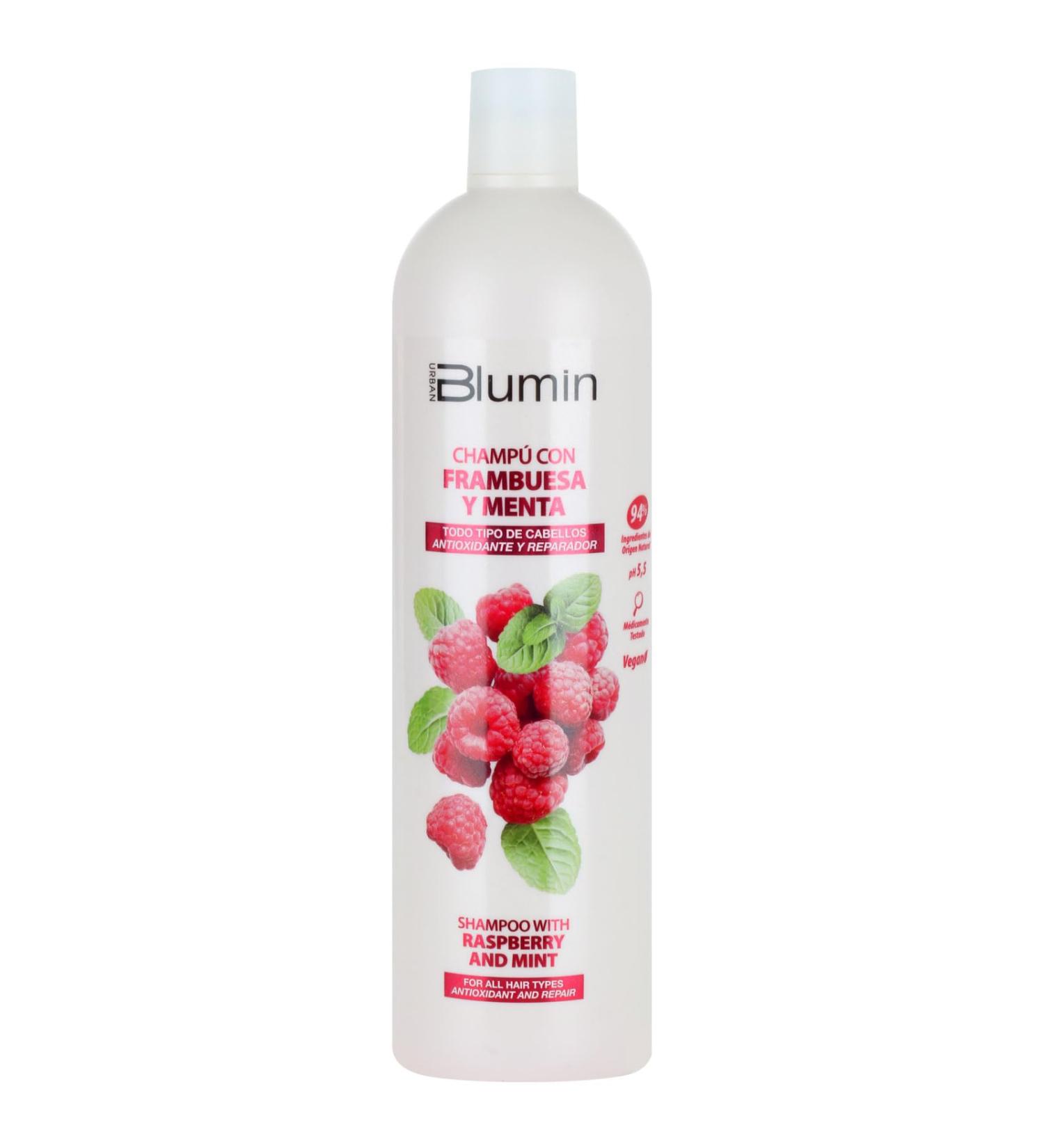 Blumin Blumin Purifying and Protecting Shampoo with Raspberry and Mint Silky Effect and Ultra-Shiny Anti-Oxidation 1000 ml