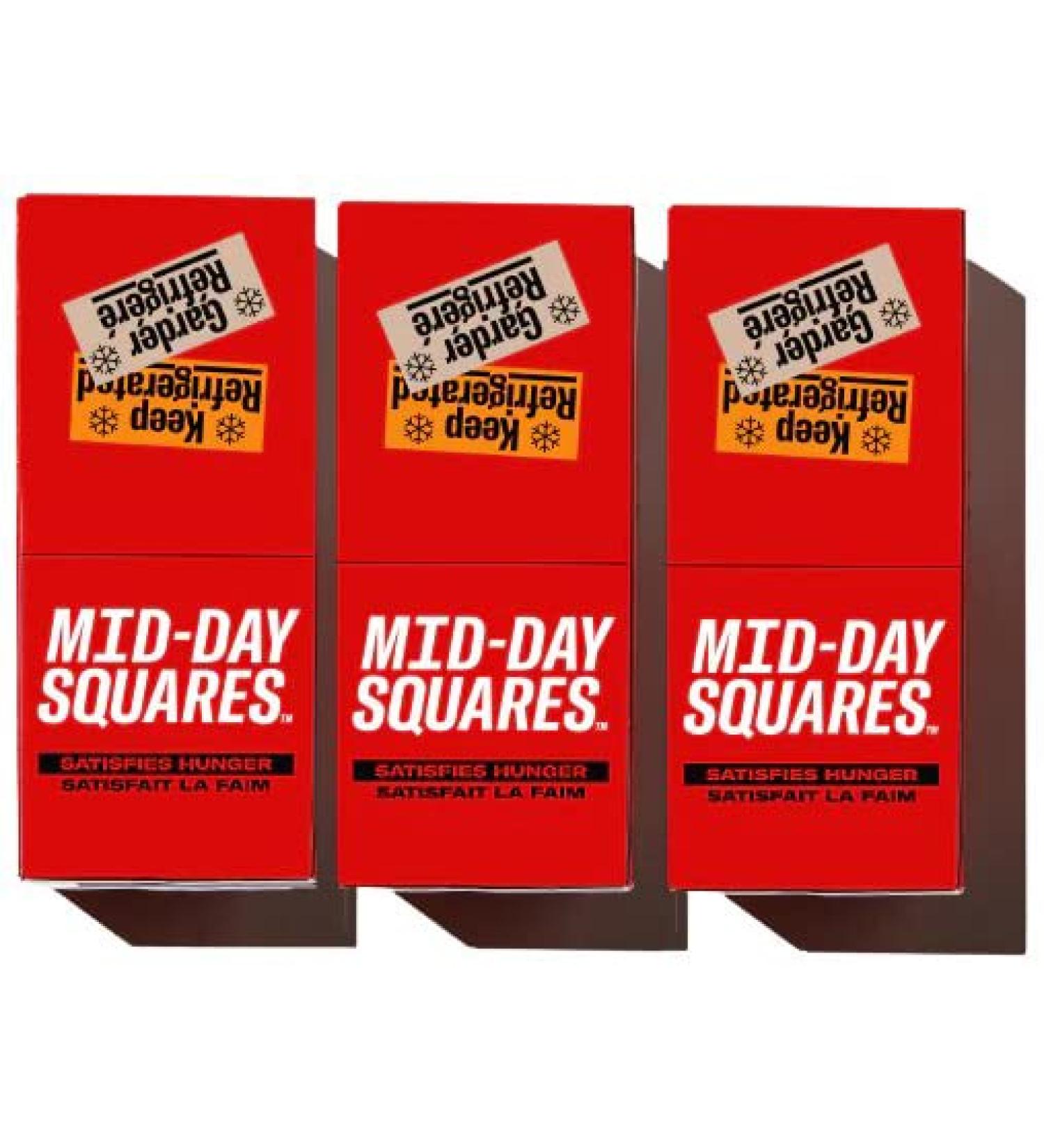 Mid-Day Squares Almond Crunch Bars 33g each 3 Packs (36 Squares) | Made with Real Chocolate 6g Plant Protein 4g Fiber Gluten Free Certified Vegan Almond CRUNCH 12 Count (Pack of 3) - Buy Online on GoSupps.com