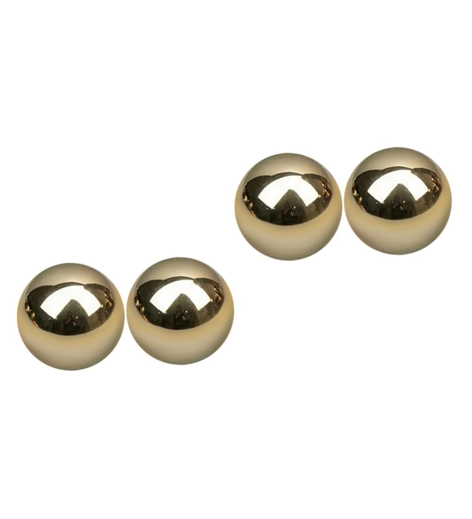JECOMPRIS Brass Foot Massage Balls - 4-Piece Gymnastics Set for Healthcare & Exercise | Handballs & Baoding Massage Globe - Buy Online on GoSupps.com