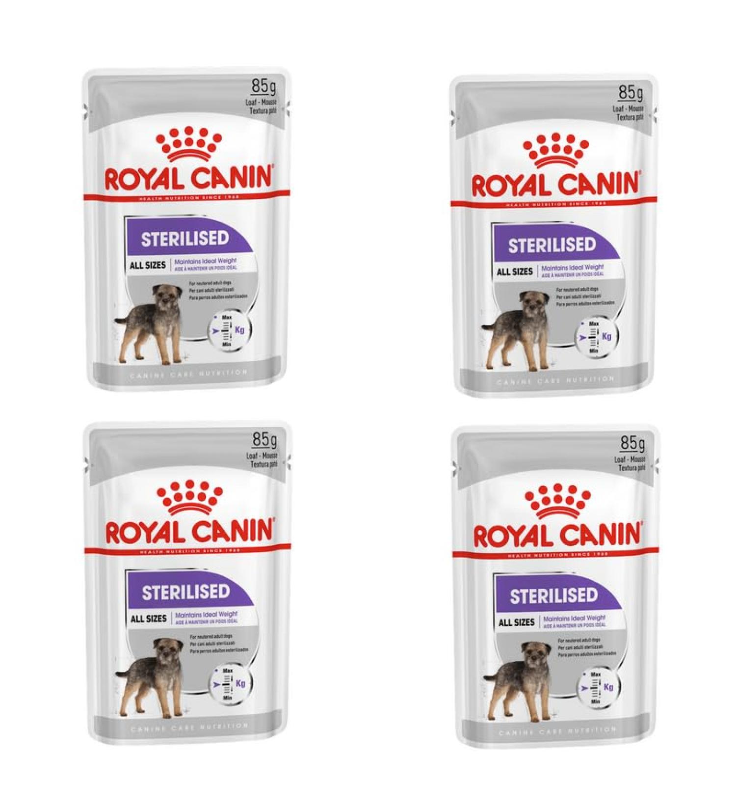Royal Canin Sterilised Care Adult Wet Dog Food in Gravy 48 x 85g - Buy Online on GoSupps.com