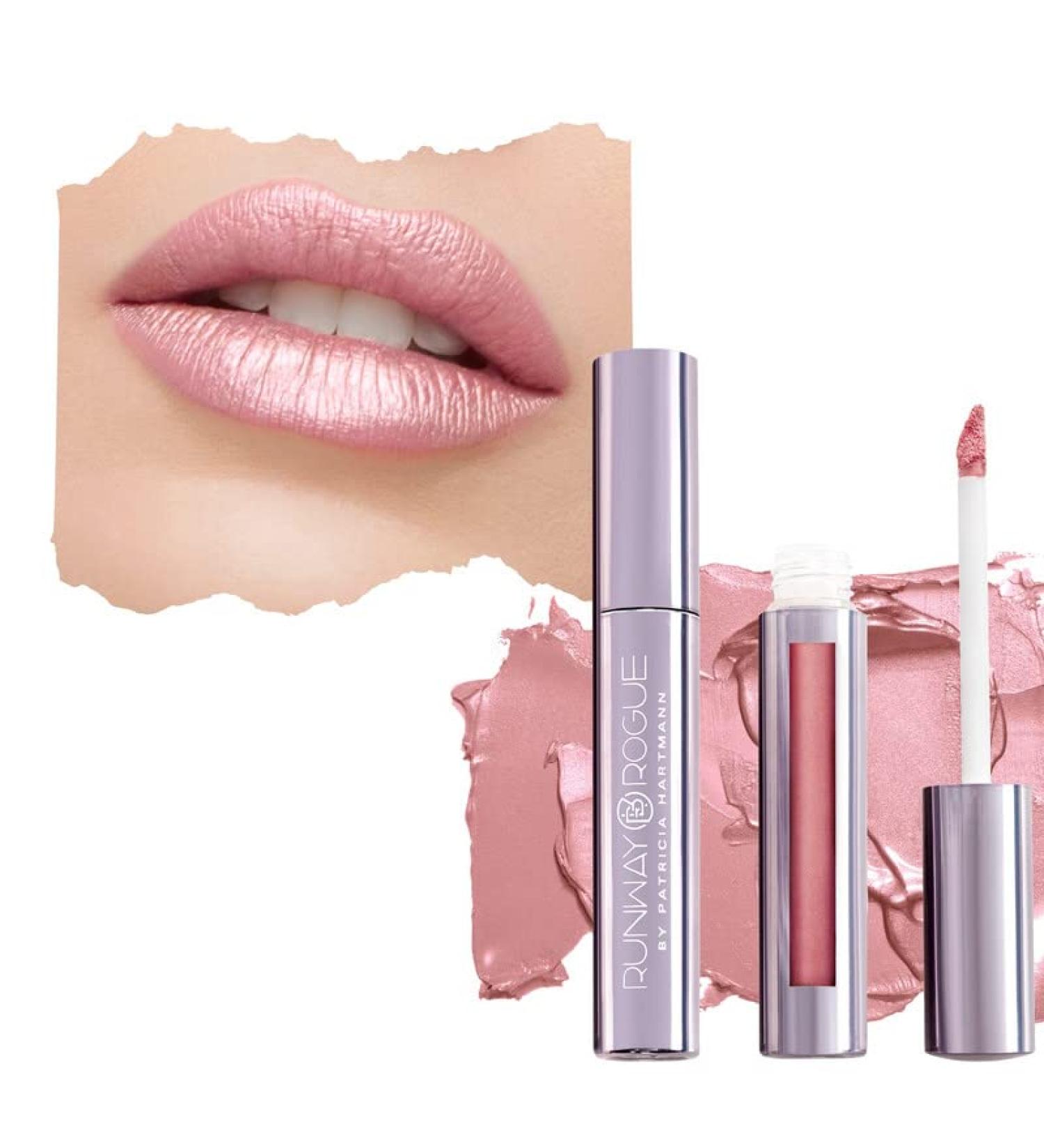 Runway Rogue Silk Glam Liquid Lipstick - Trophy Wife Pale-Pink Long-Wear Formula - 1 Fl Oz - Buy Online on GoSupps.com
