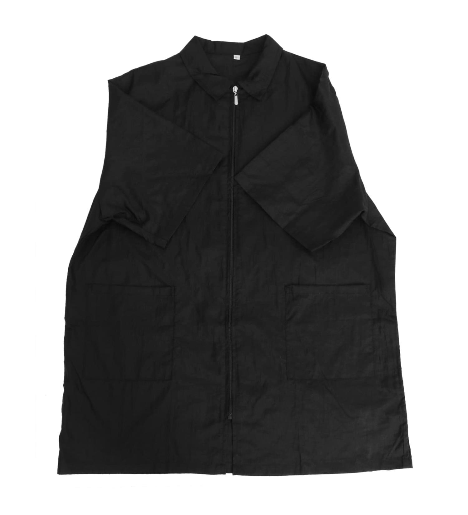 Mobestech Barber Smock - Zip Up Short Sleeve Jacket for Men & Women | Hair Stylist Cape & Apron | Beauty Salon Supply - Black XL - Buy Online on GoSupps.com