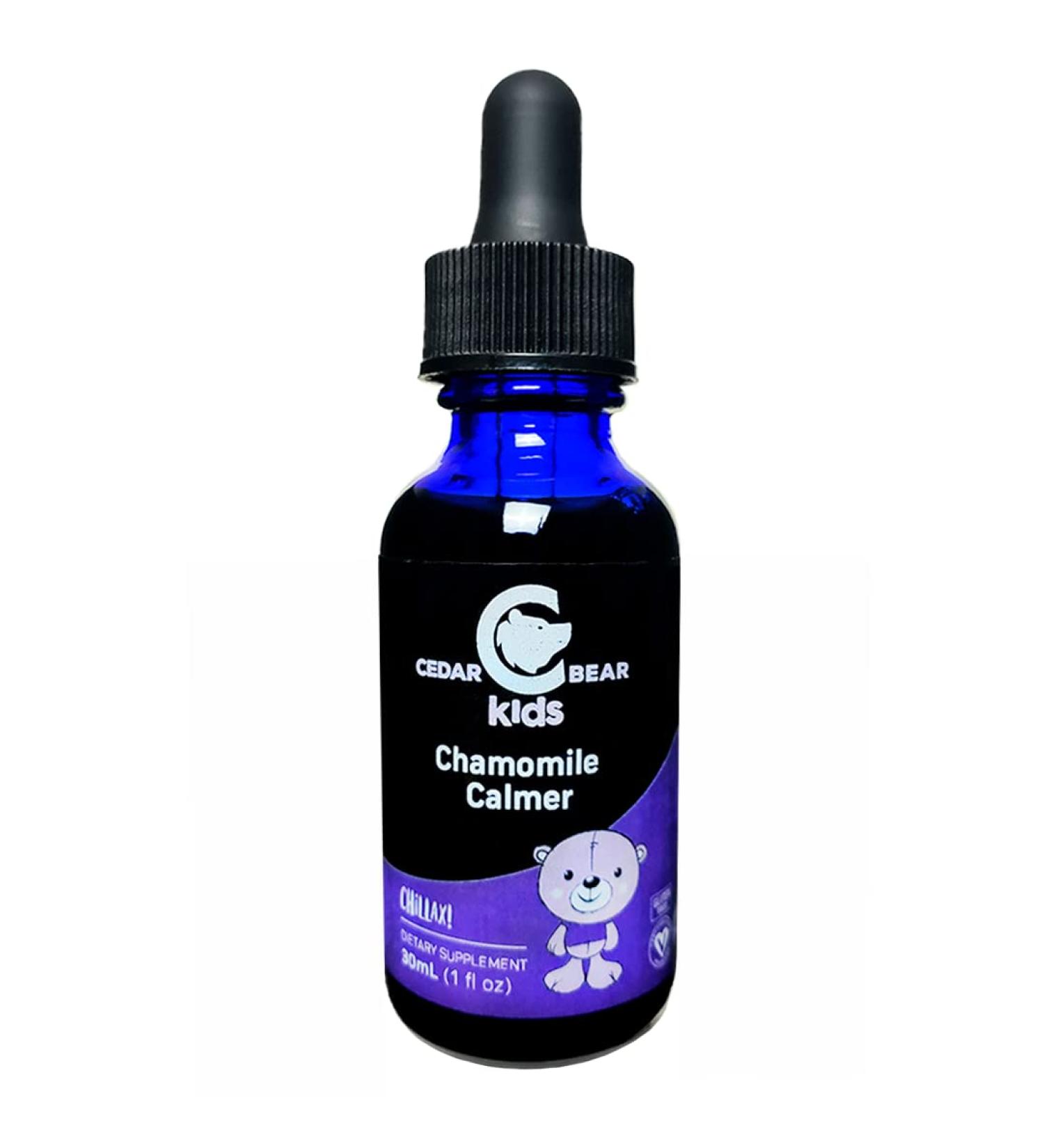 Cedar Bear Chamomile Calmer for Kids Liquid Herbal Supplement That Soothes Nerves Tummies Promotes Restful Sleep 1 Fl Oz (Pack of 1) - Buy Online on GoSupps.com