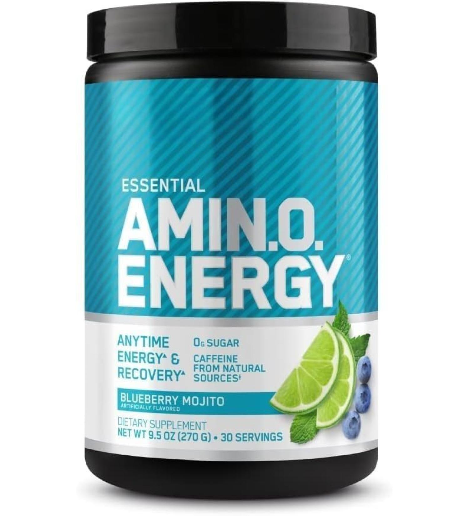 ON Essential Amino Energy | Amino Acid & Energy Formula | 5 Grams of Amino Acids 100 mg of Naturally Sourced Caffeine 5 Calories Sugar Free | 30 Servings (Blueberry Mojito) Blueberry-Mojito 30 Servings (Pack of 1) - Buy Online on GoSupps.com