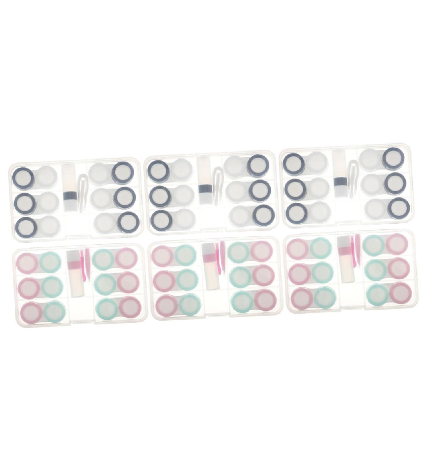 Buy Homsfou 6-Sentence Contact Lens Container Set - Transparent Plastic Storage for Improved Care and Organization - Buy Online on GoSupps.com