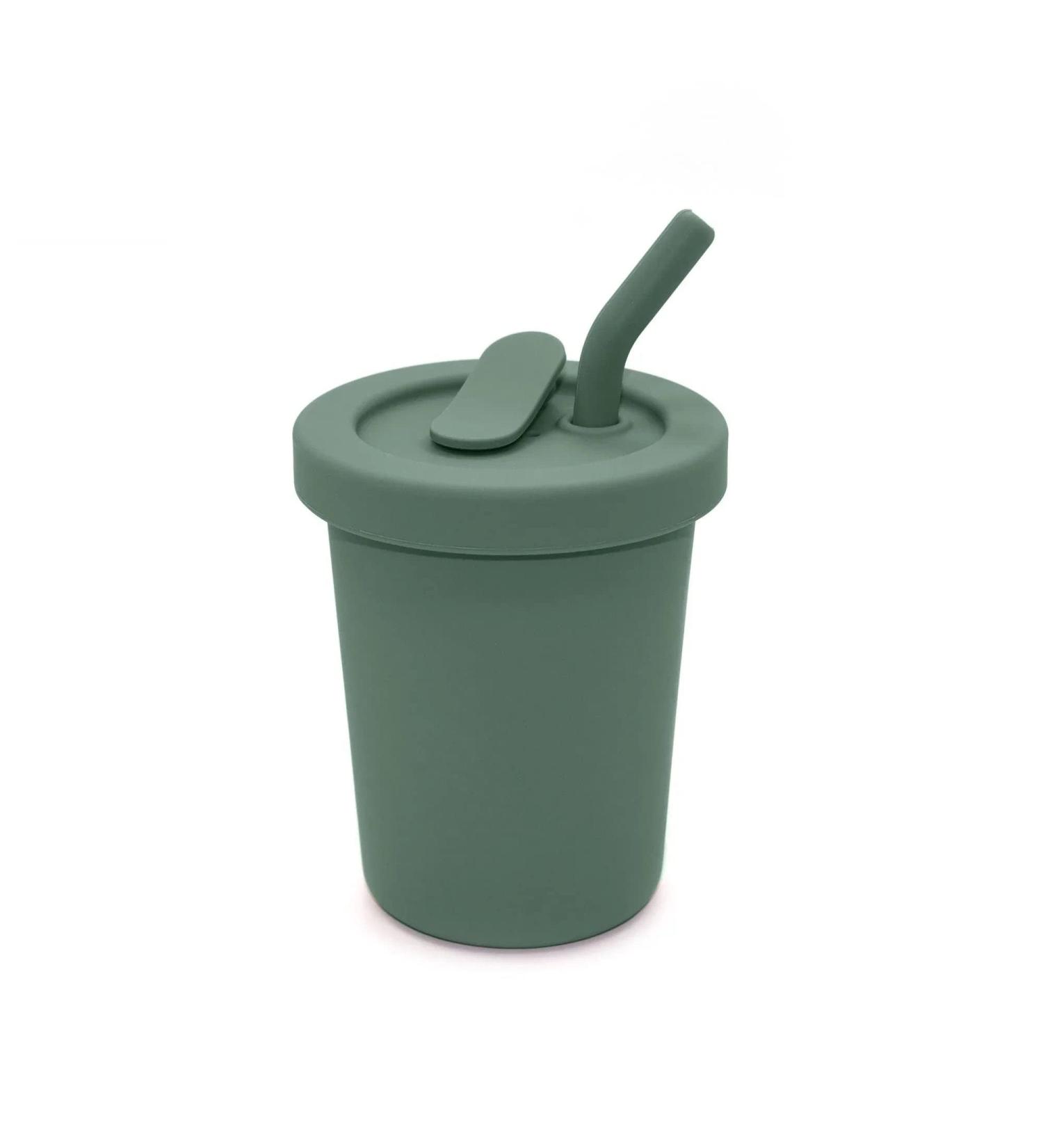 Ka Straw Cup | 100% Food-Grade Silicone | Spill-Proof | Non-Slip & Soft | Dishwasher Friendly | Fern 8 oz - Buy Online on GoSupps.com