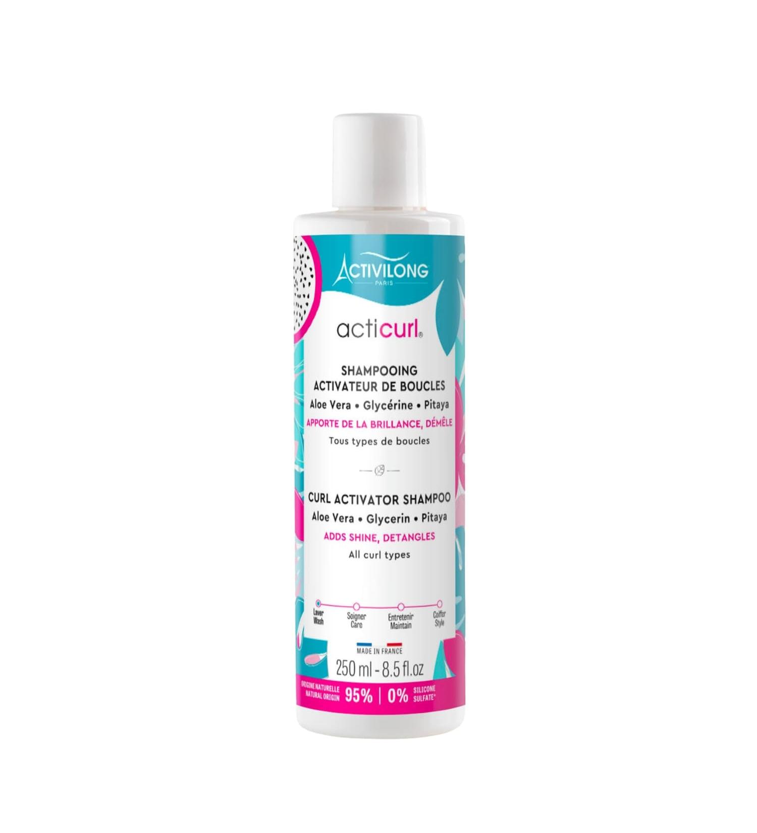 Activilong Acticurl Hydra Shampoo Curl Activator Pitaya Glycerin Aloe Vera 250 ml - Buy Online on GoSupps.com
