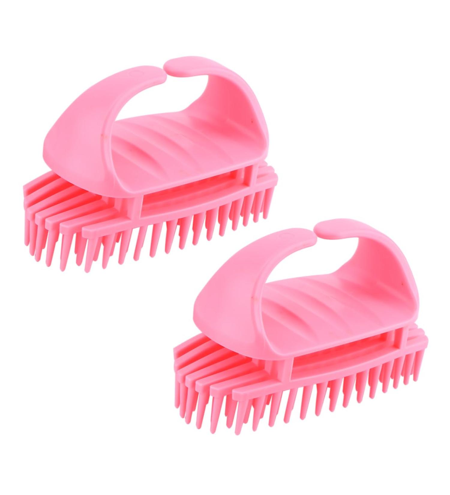 Buy Oatipho Silicone Shampoo Brush for Women - Scalp Massage & Shower Hand Scrubber - Pink - 10.5x7x5.5cm - International Shipping Available - Buy Online on GoSupps.com